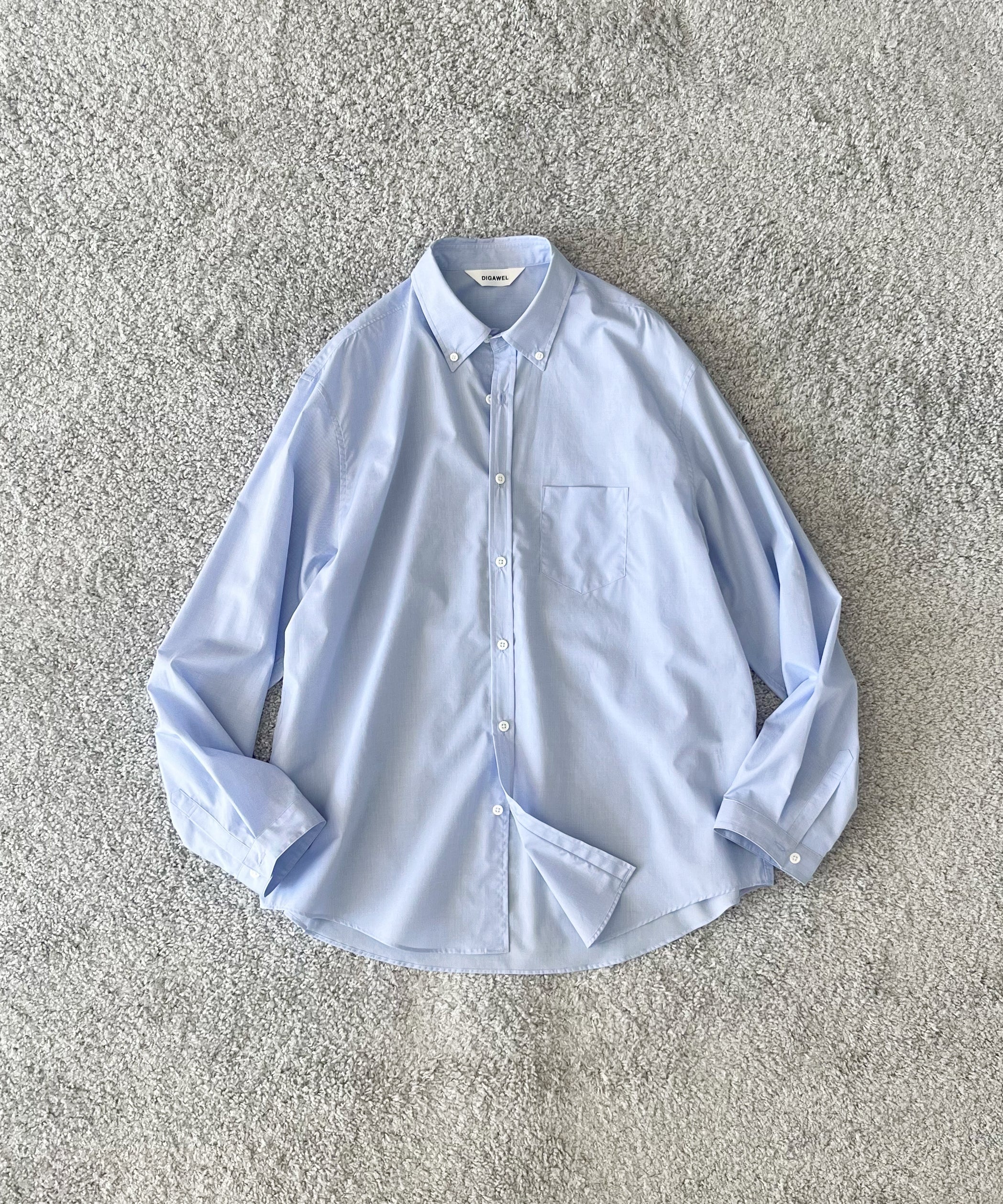 DIGAWEL Buttondown shirt "BLUE"