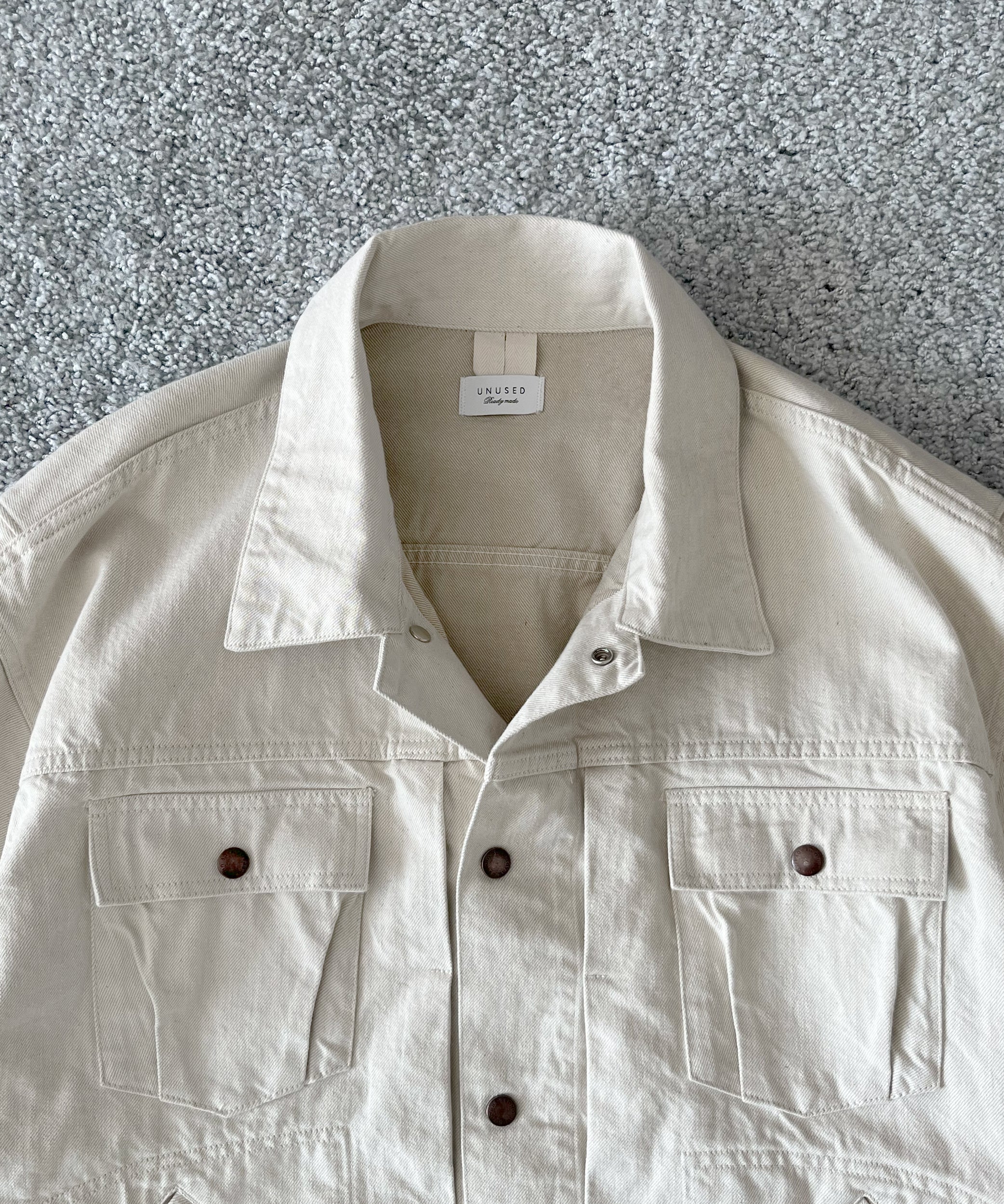 UNUSED Us2535 wide denim jacket "NATURAL"