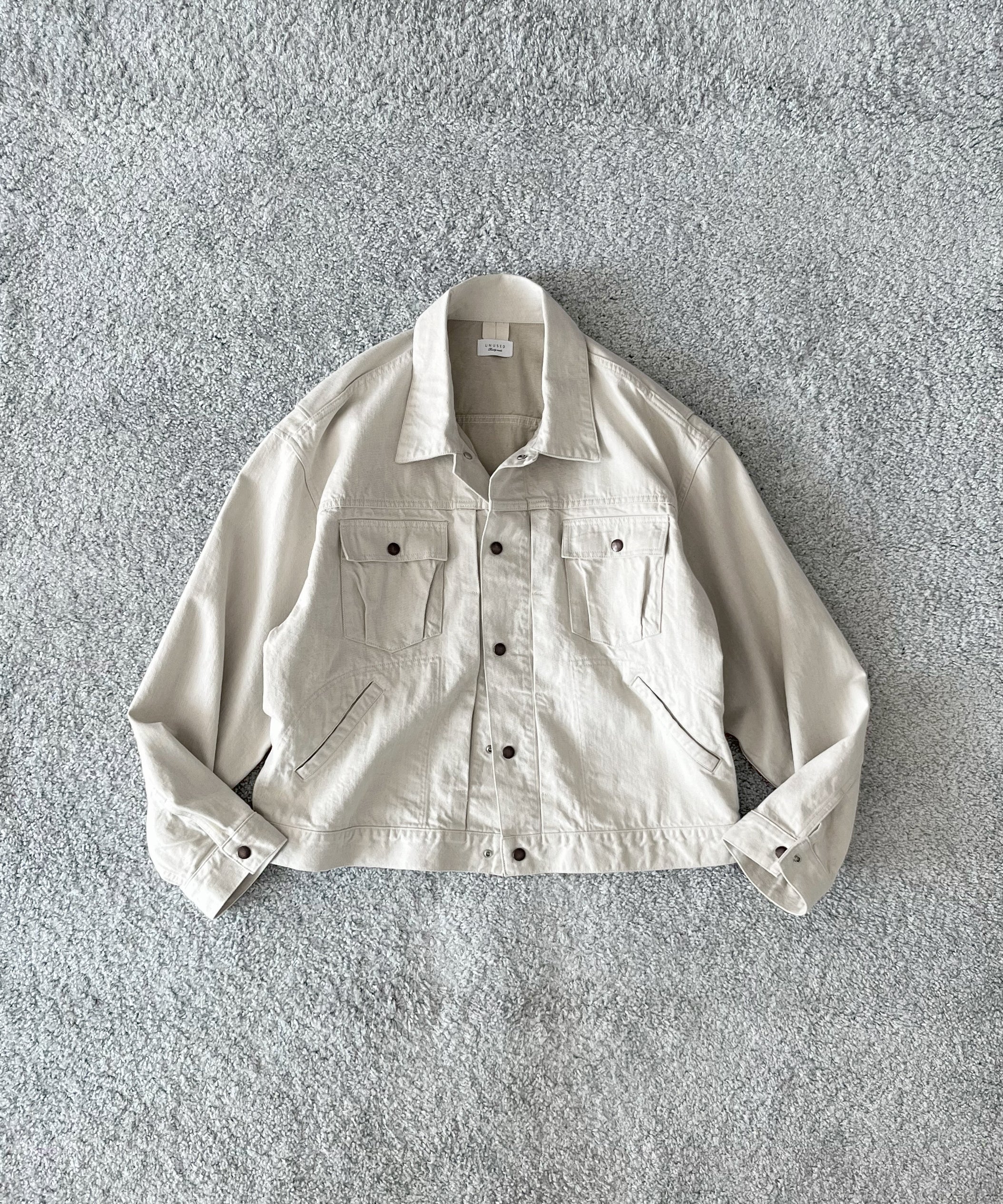 UNUSED Us2535 wide denim jacket "NATURAL"