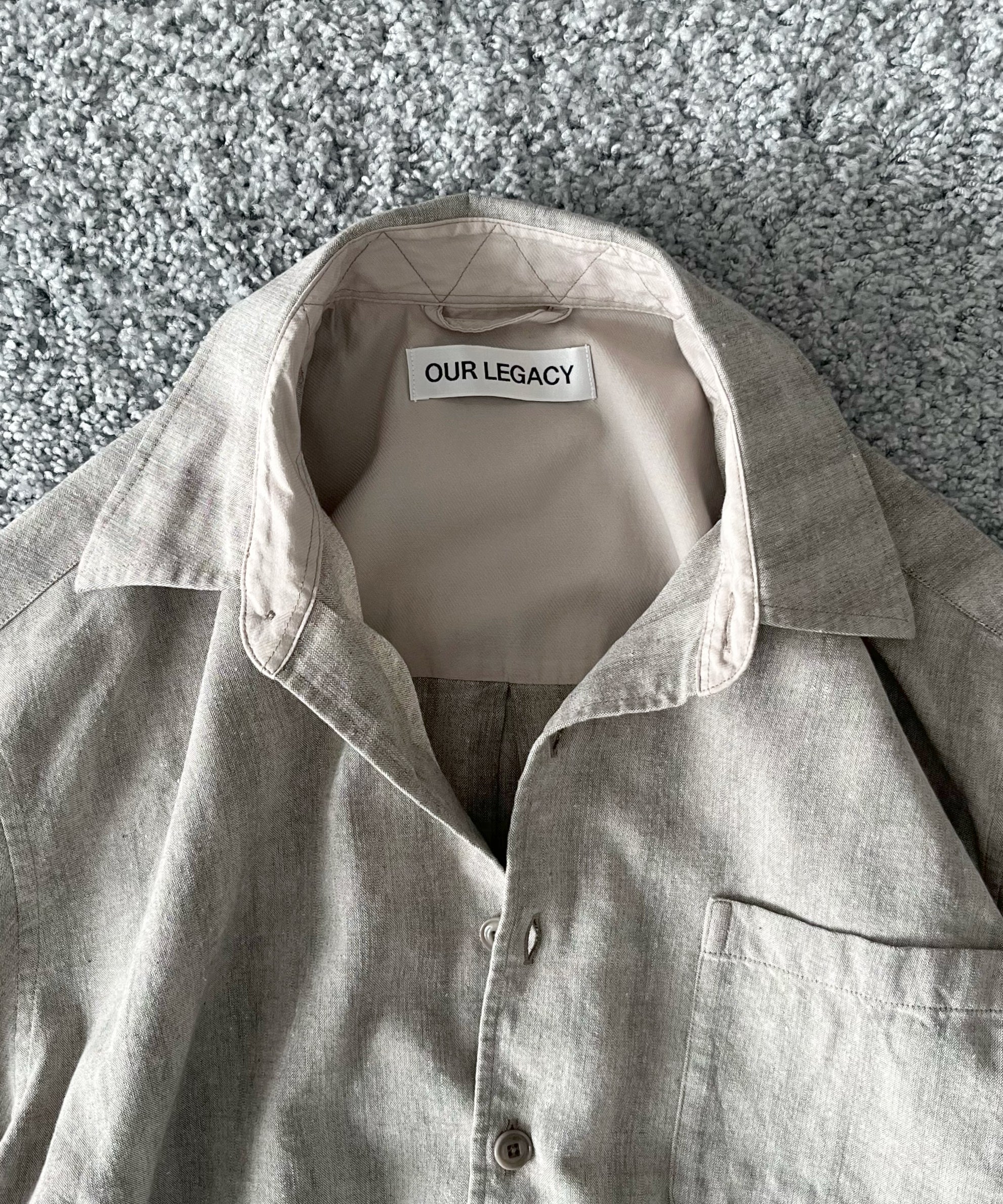 OUR LEGACY Above shirt "SAGE TRAIL CHECK DRYLINE WEAVE"