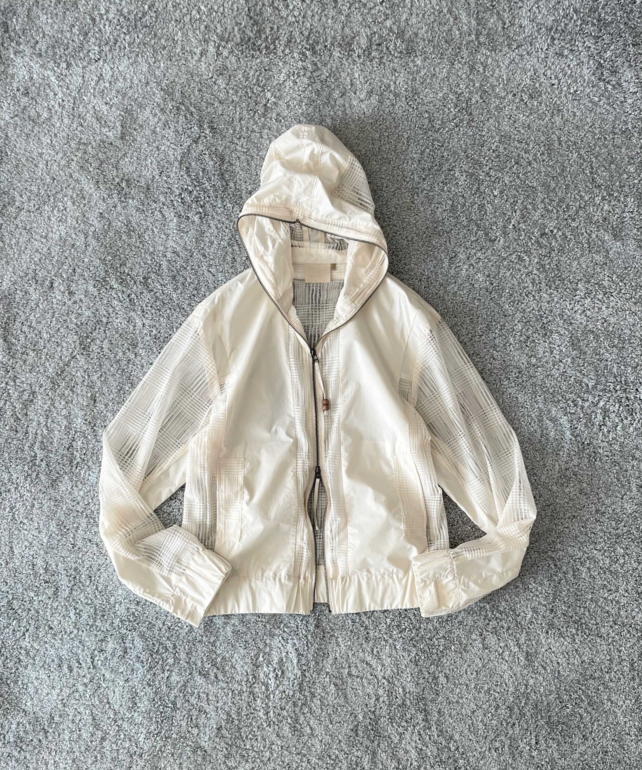 JIAN YE Lace monster hood "ECRU"