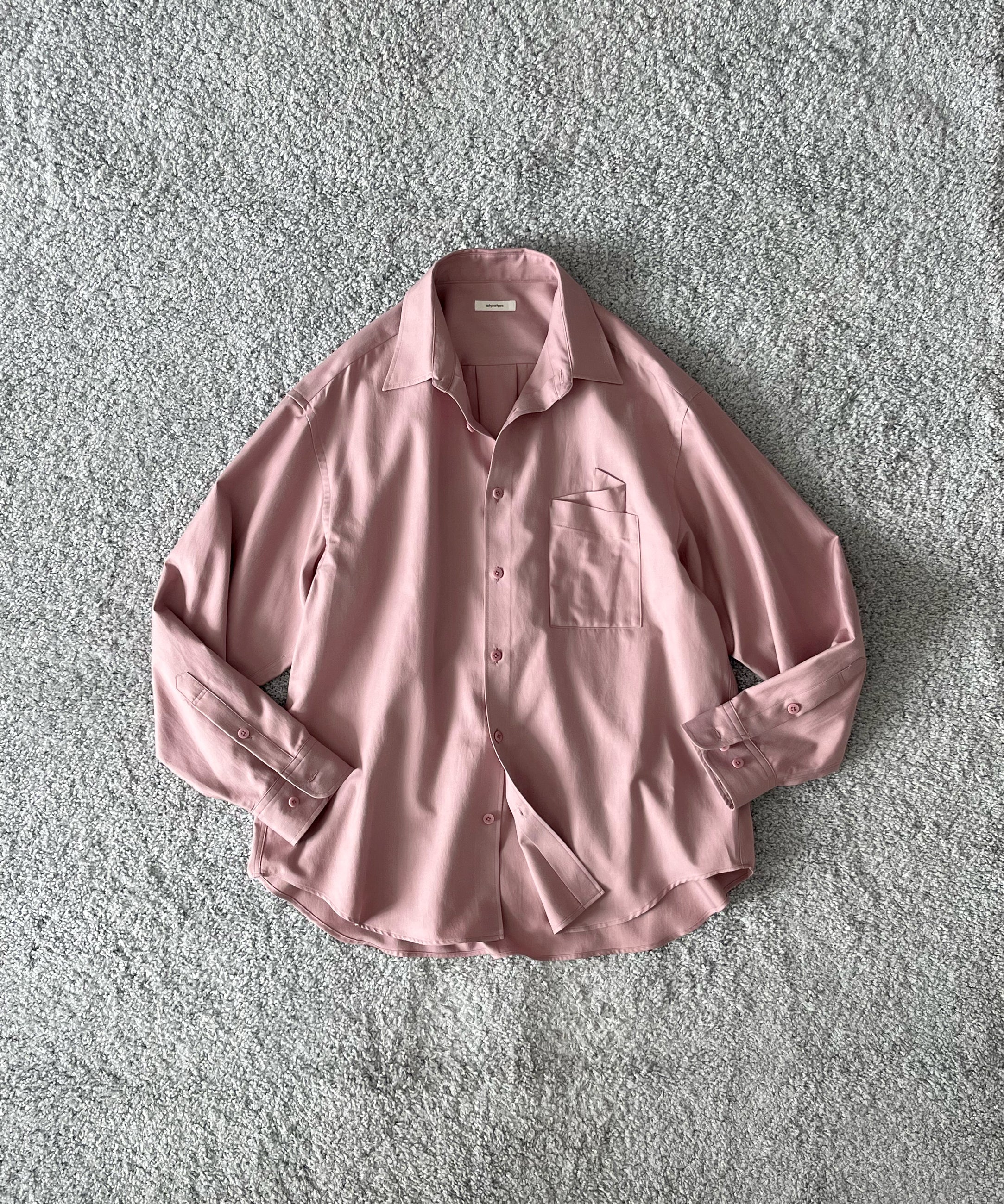 WHOWHAT Origami pocket shirt <long sl> "DARK PINK"