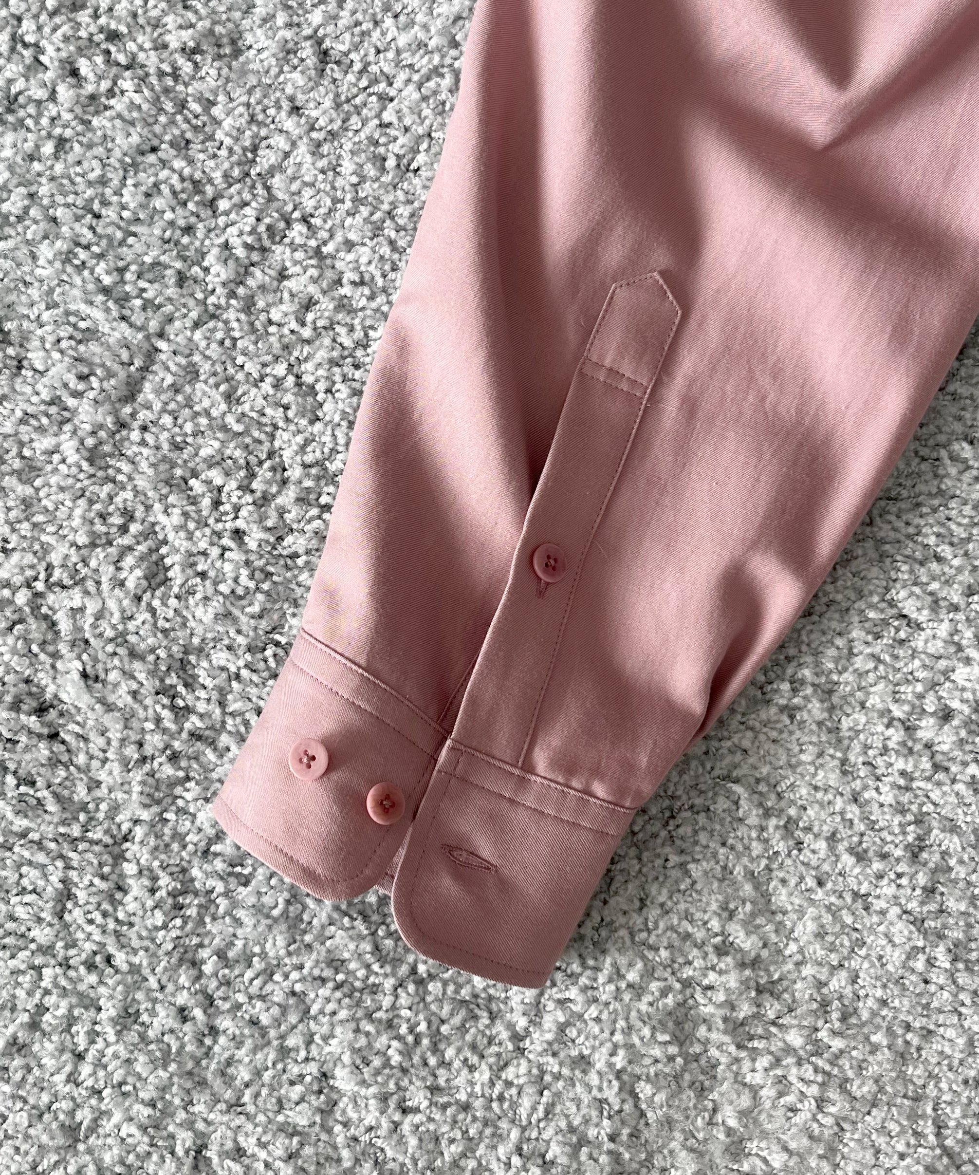 WHOWHAT Origami pocket shirt <long sl> "DARK PINK"