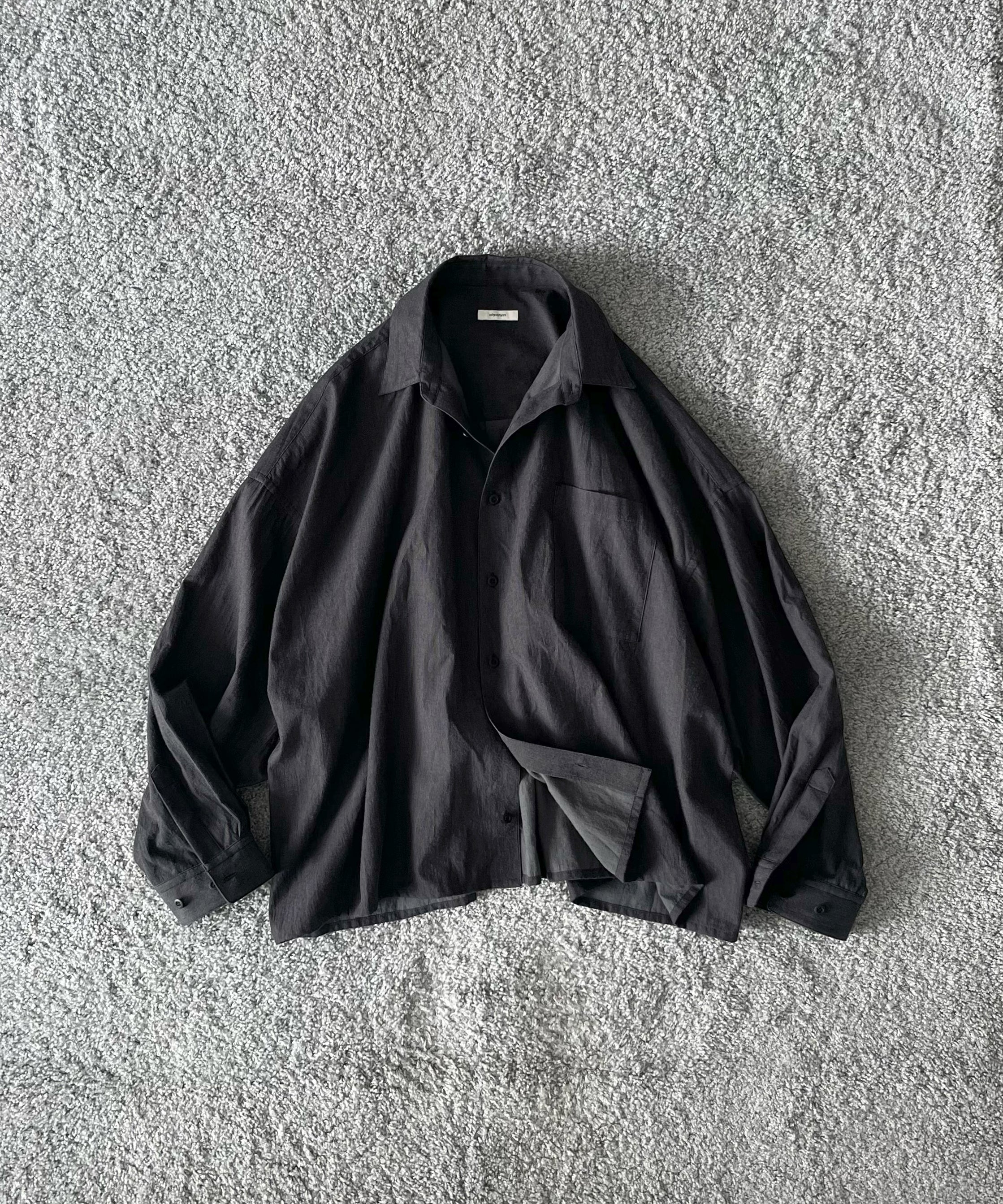 WHOWHAT 5x shirt < long sl/short lg > "CHARCOAL"