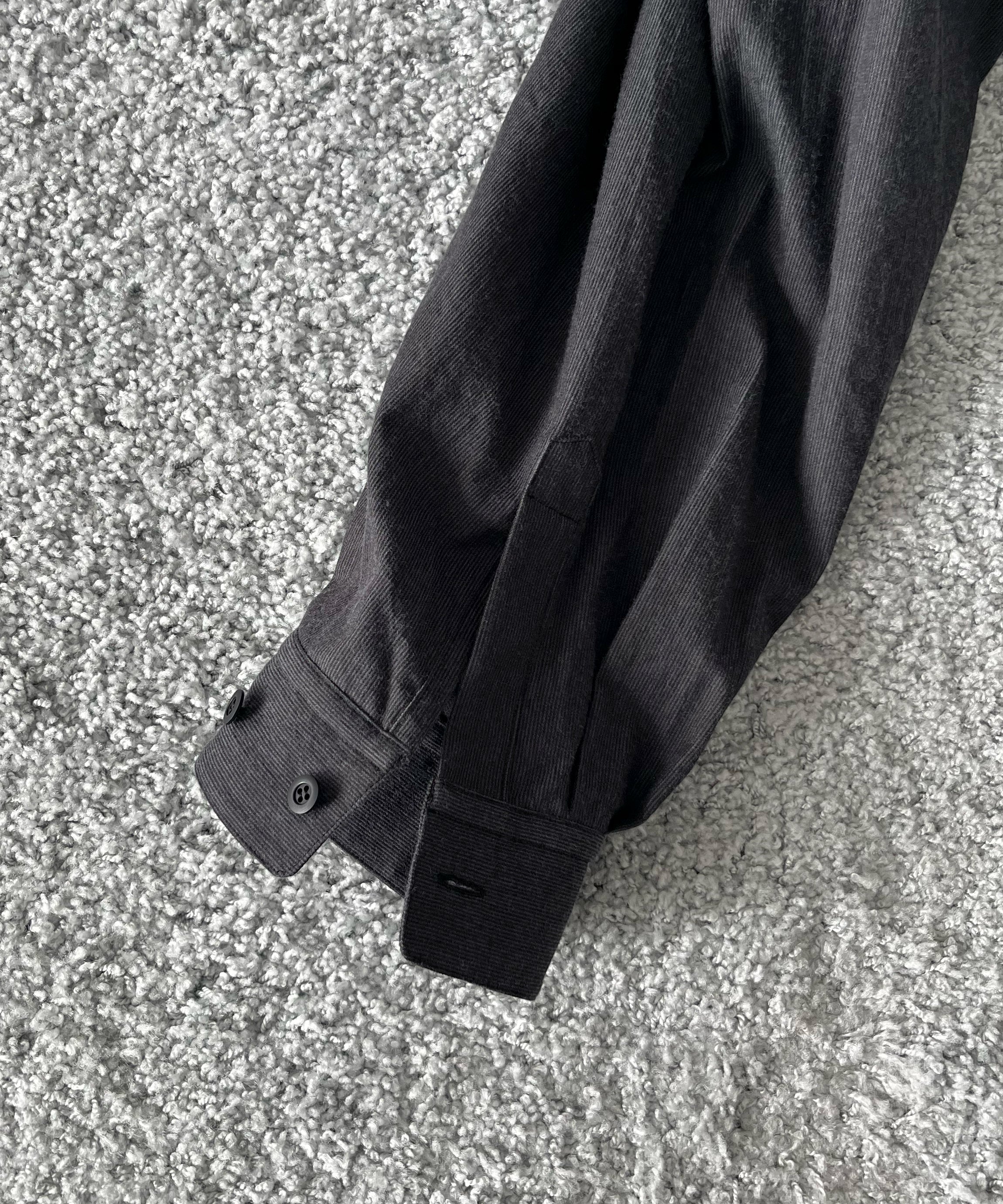 WHOWHAT 5x shirt < long sl/short lg > "CHARCOAL"