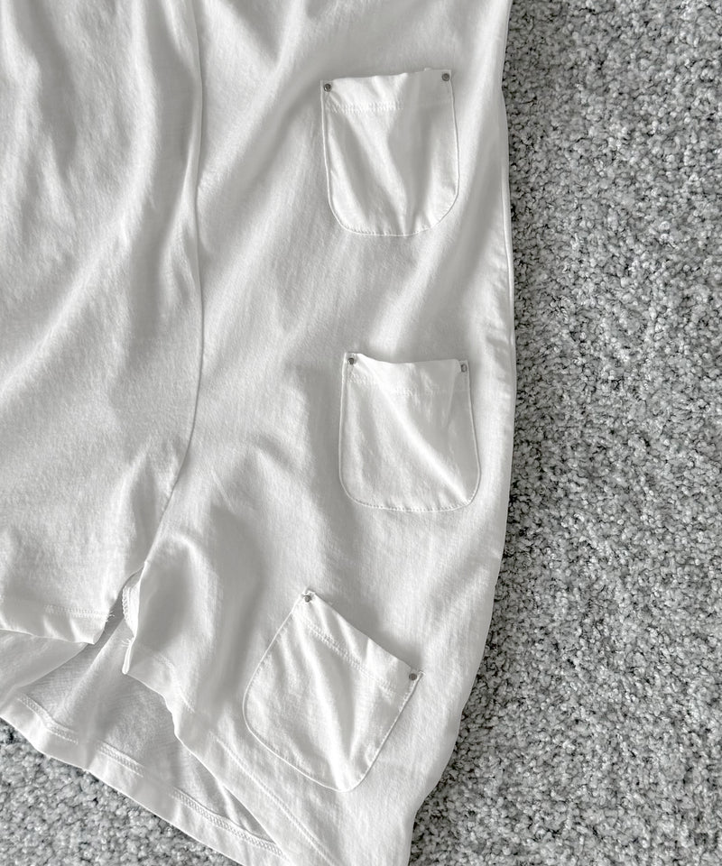 ULIKASANCTUS 3-pocket t shirt "WHITE"