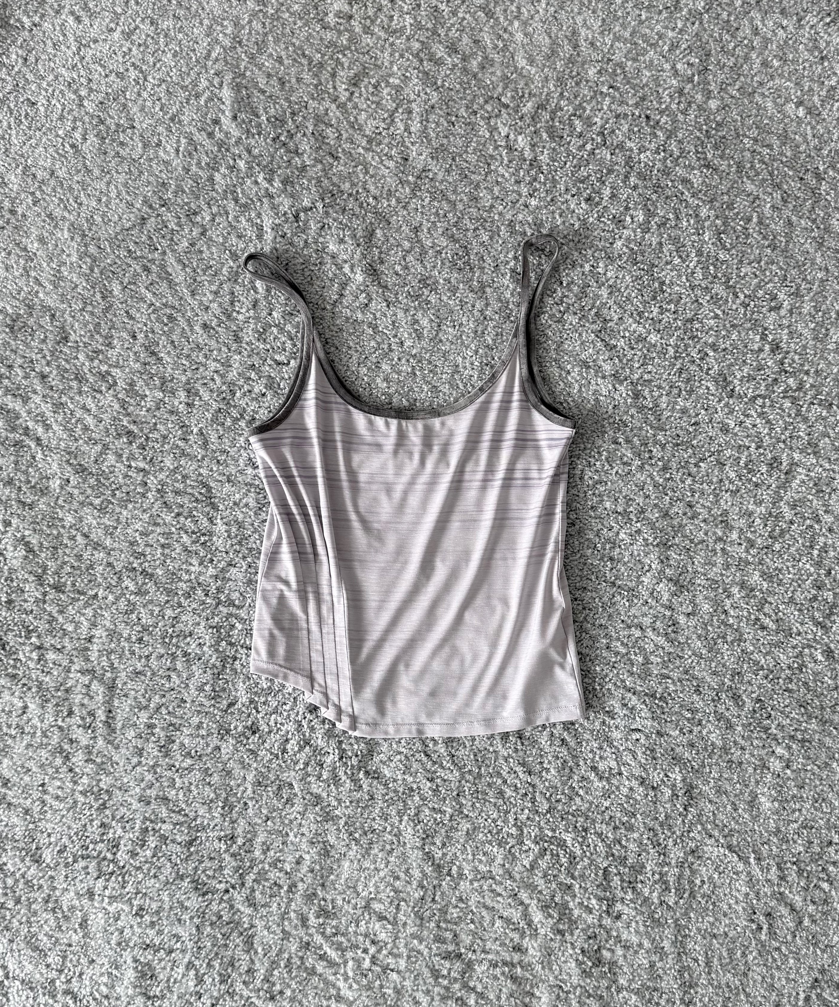 ULIKASANCTUS Stripe pintuck sleeveless "LIGHT PURPLE"