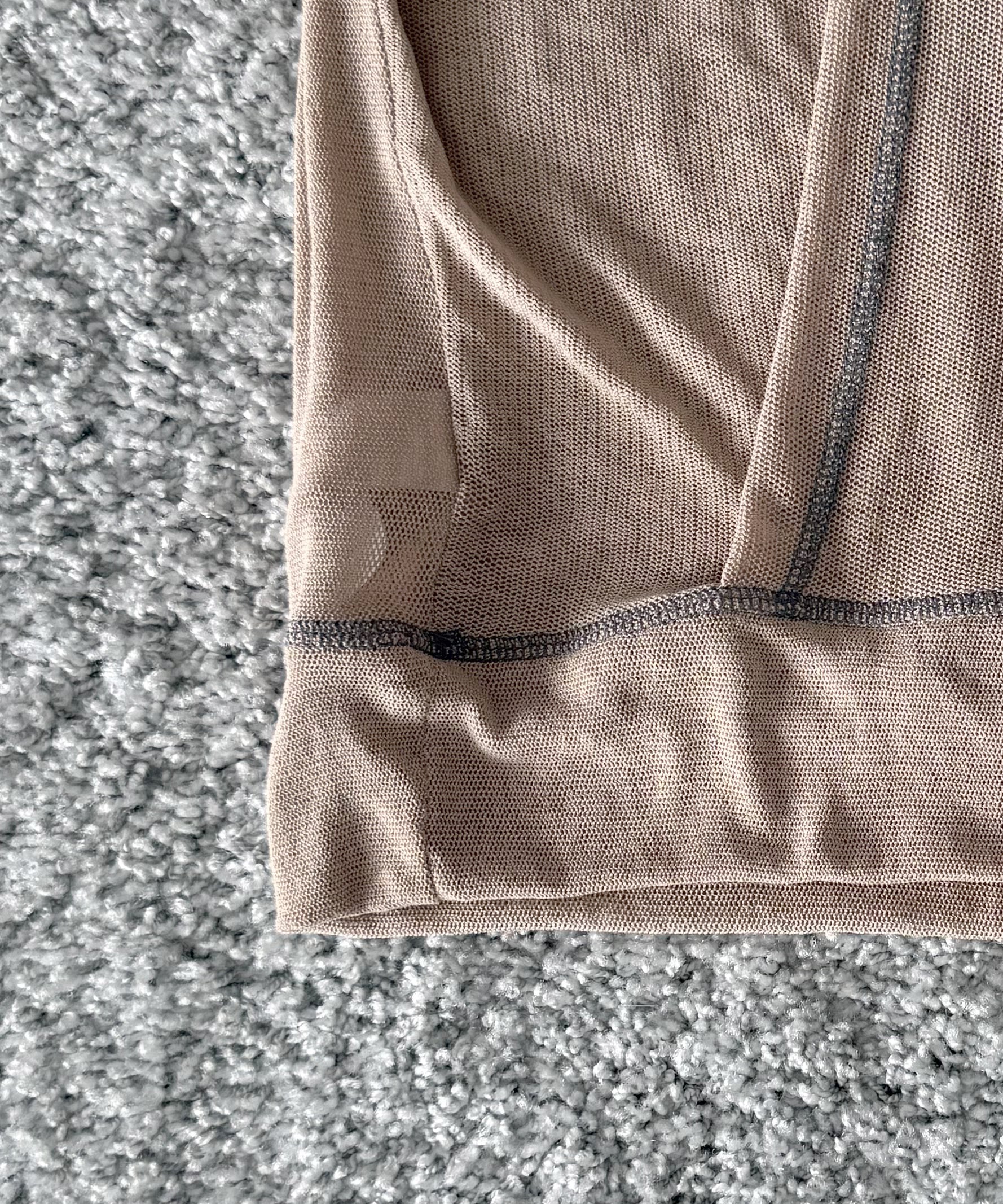 ULIKASANCTUS Back flare mesh top "BEIGE"