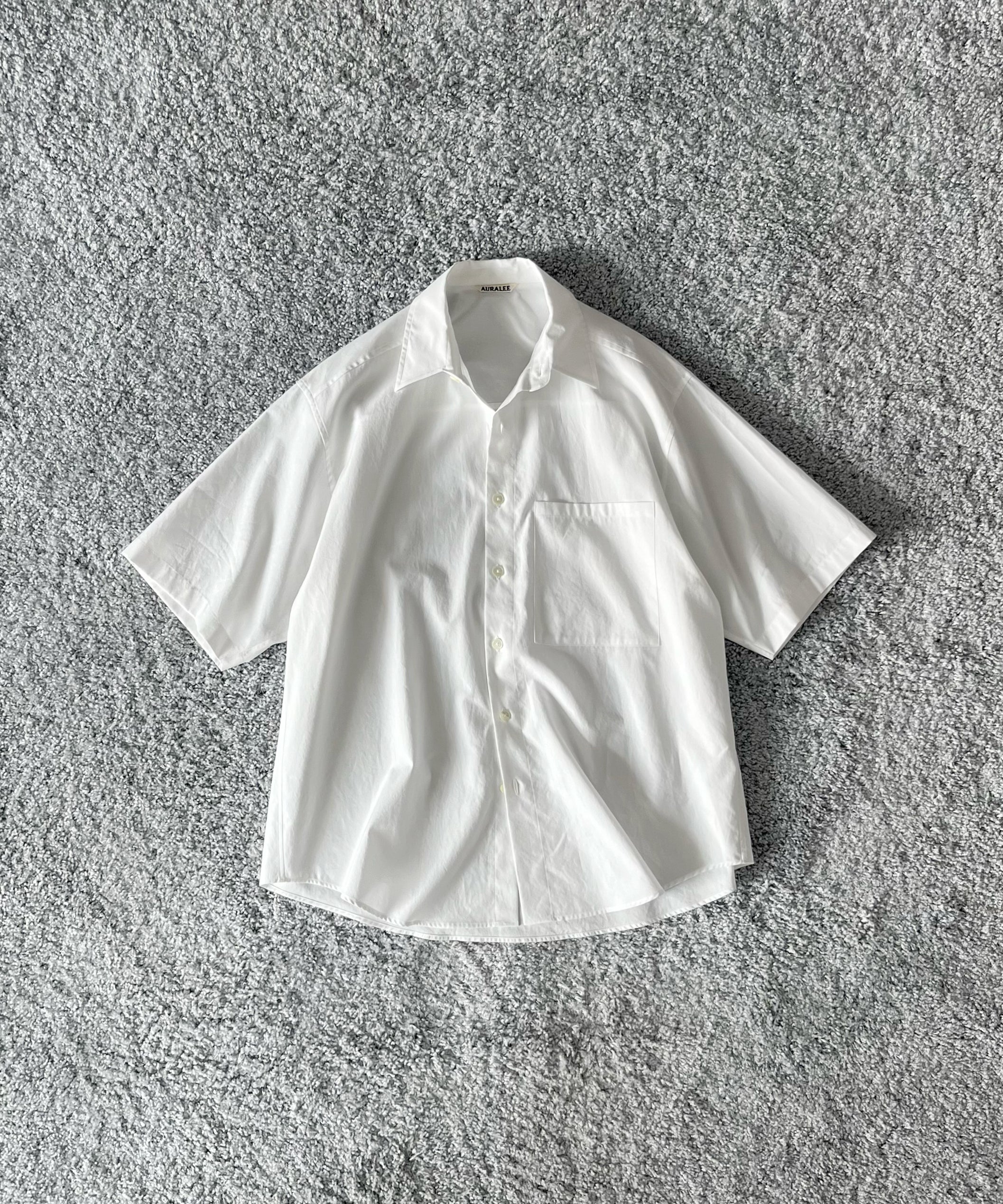 AURALEE【オーラリー】メンズ 長袖シャツ Washed finx twill big half