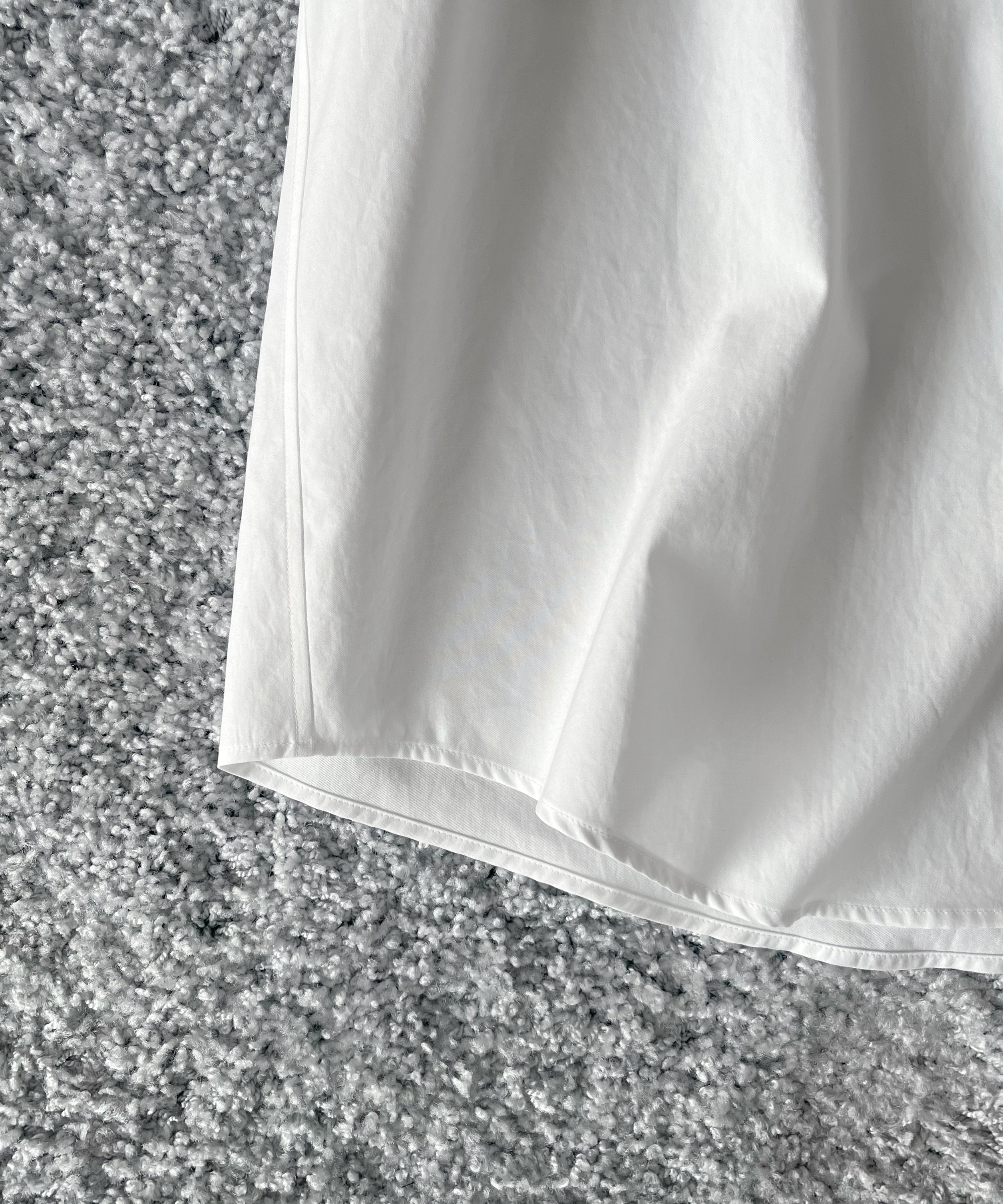 AURALEE Washed finx twill big half sleeved shirt "WHITE"