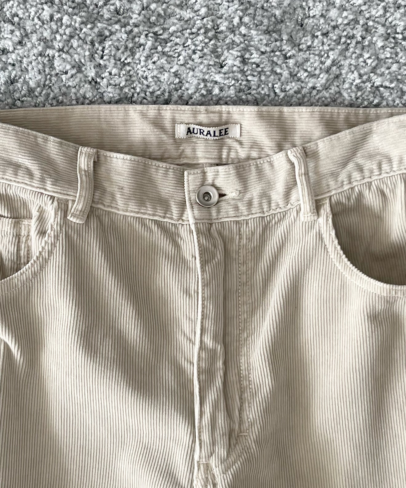 AURALEE【オーラリー】Garment-dyed finx corduroy 5p wide pants