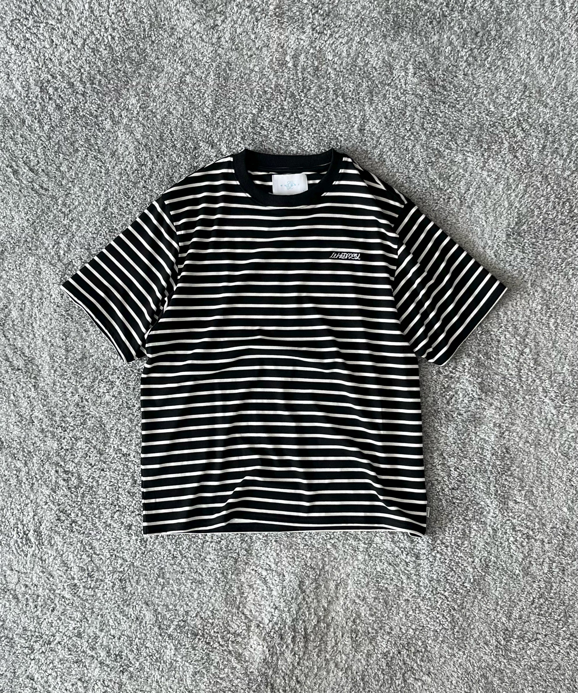 WHIMSY Rayon border tee "BLACK"
