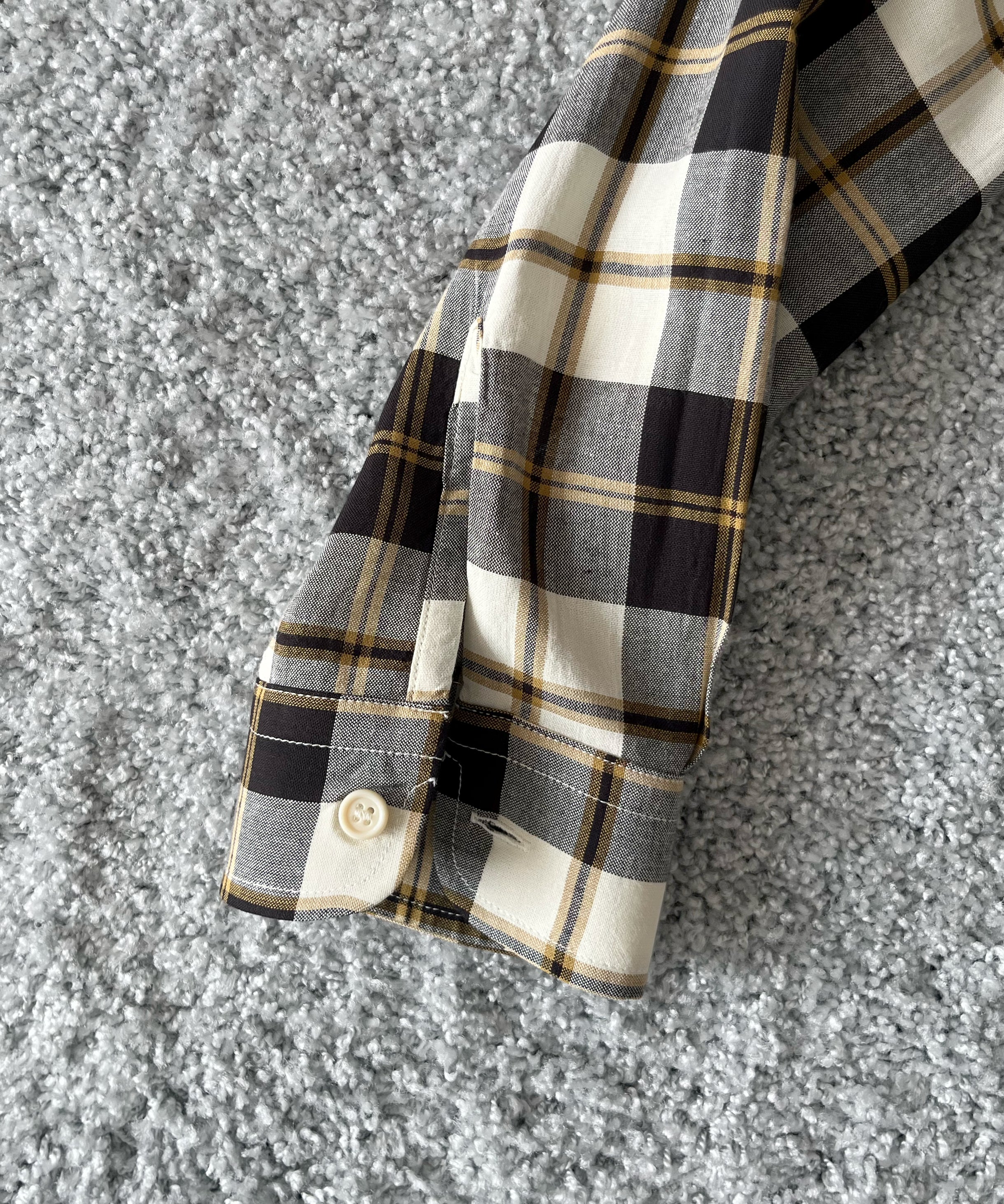UNUSED Us2562 long sleeve rayon check shirt "LIGHT"