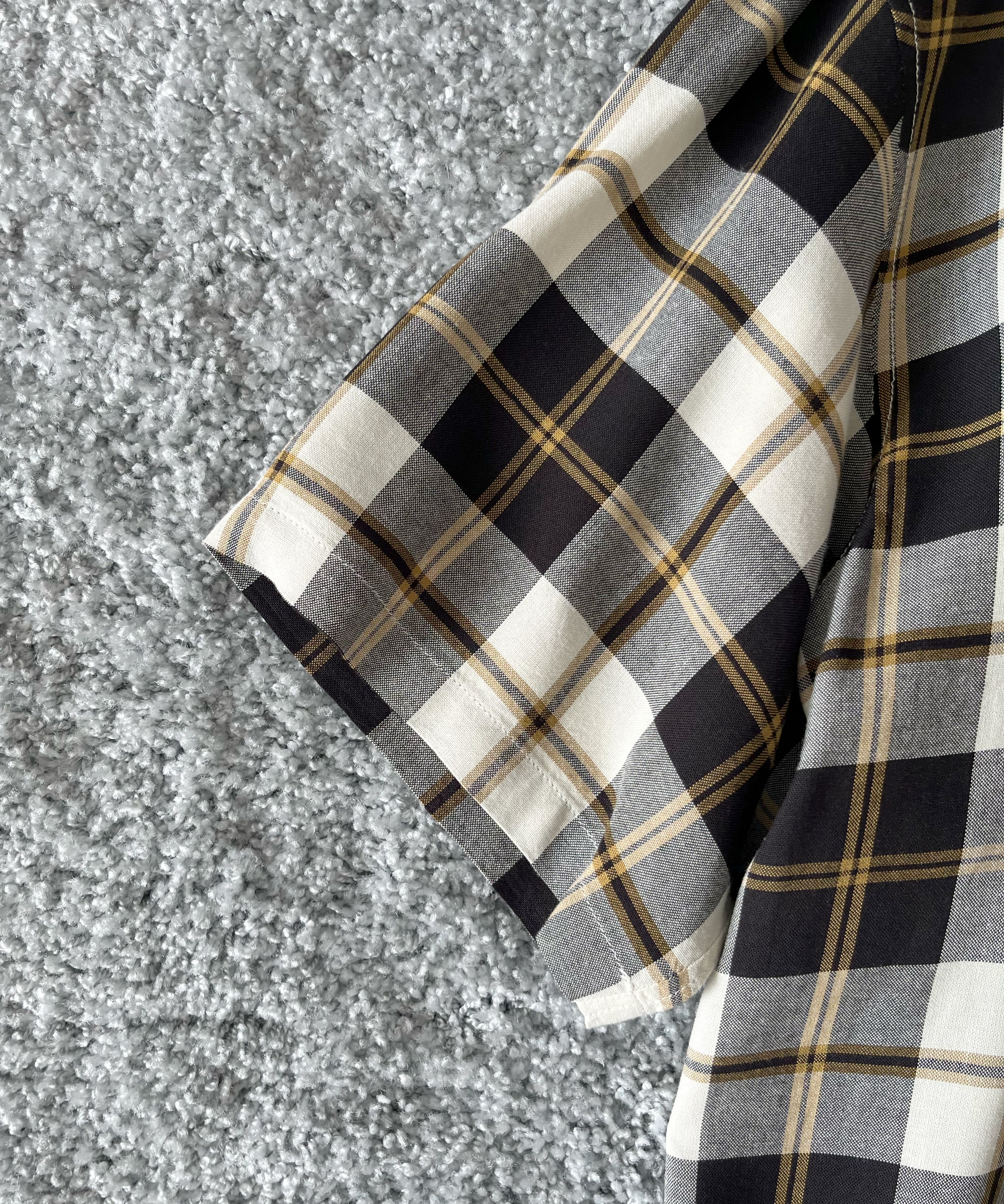UNUSED Us2563 short sleeve rayon check shirt "LIGHT"