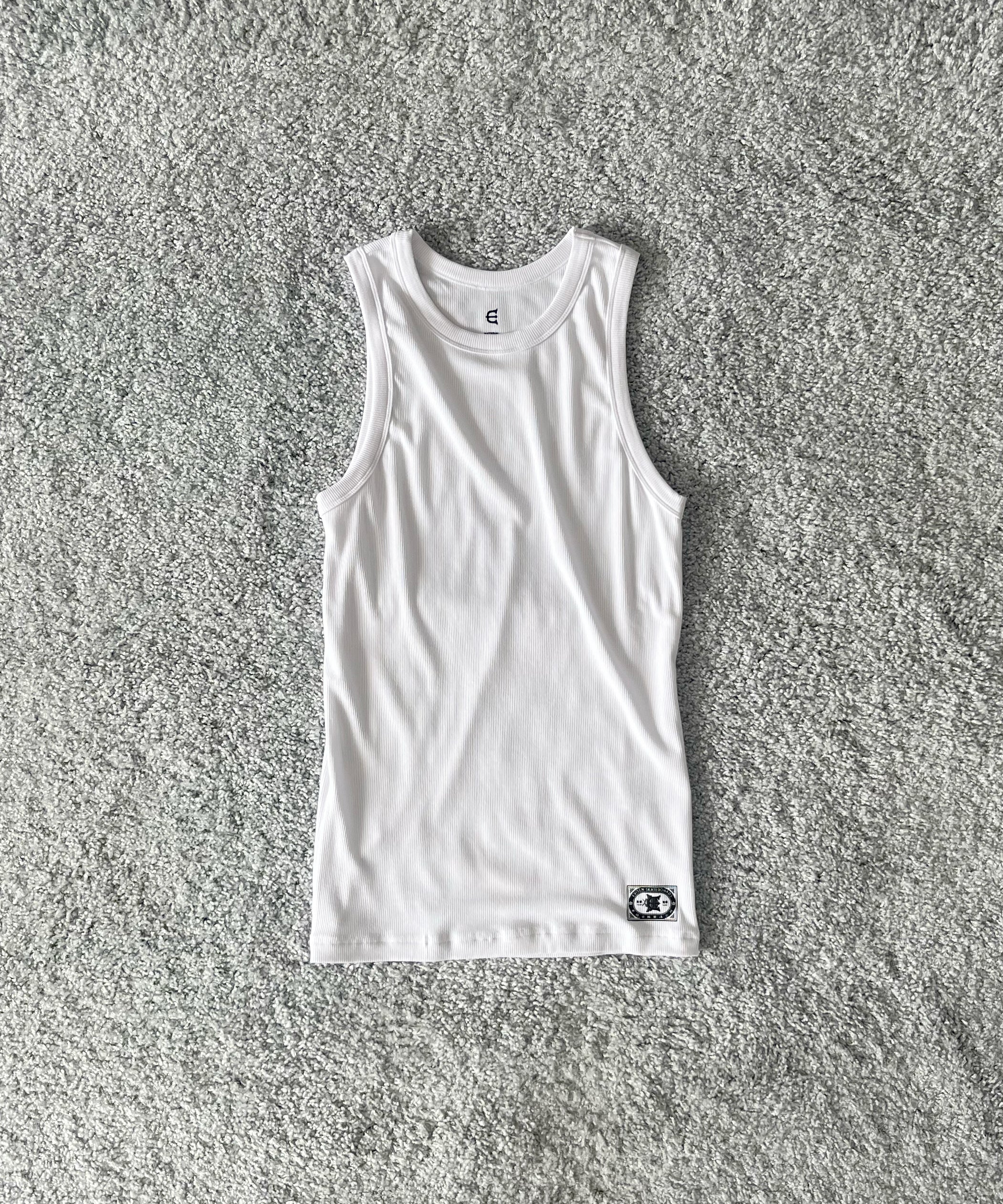 Evisen Skateboardsゑ Match logo tank top(2pack) "WHITE"
