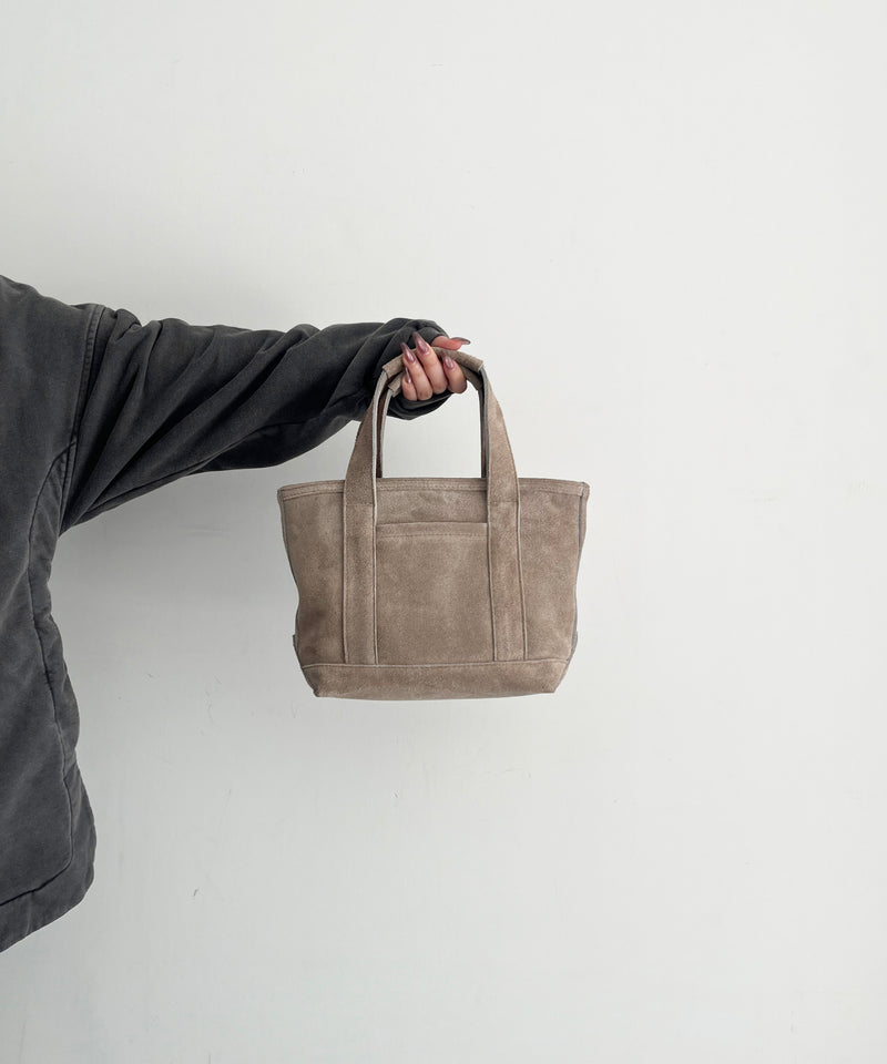 KAIKO Suede hand bag "SAND"