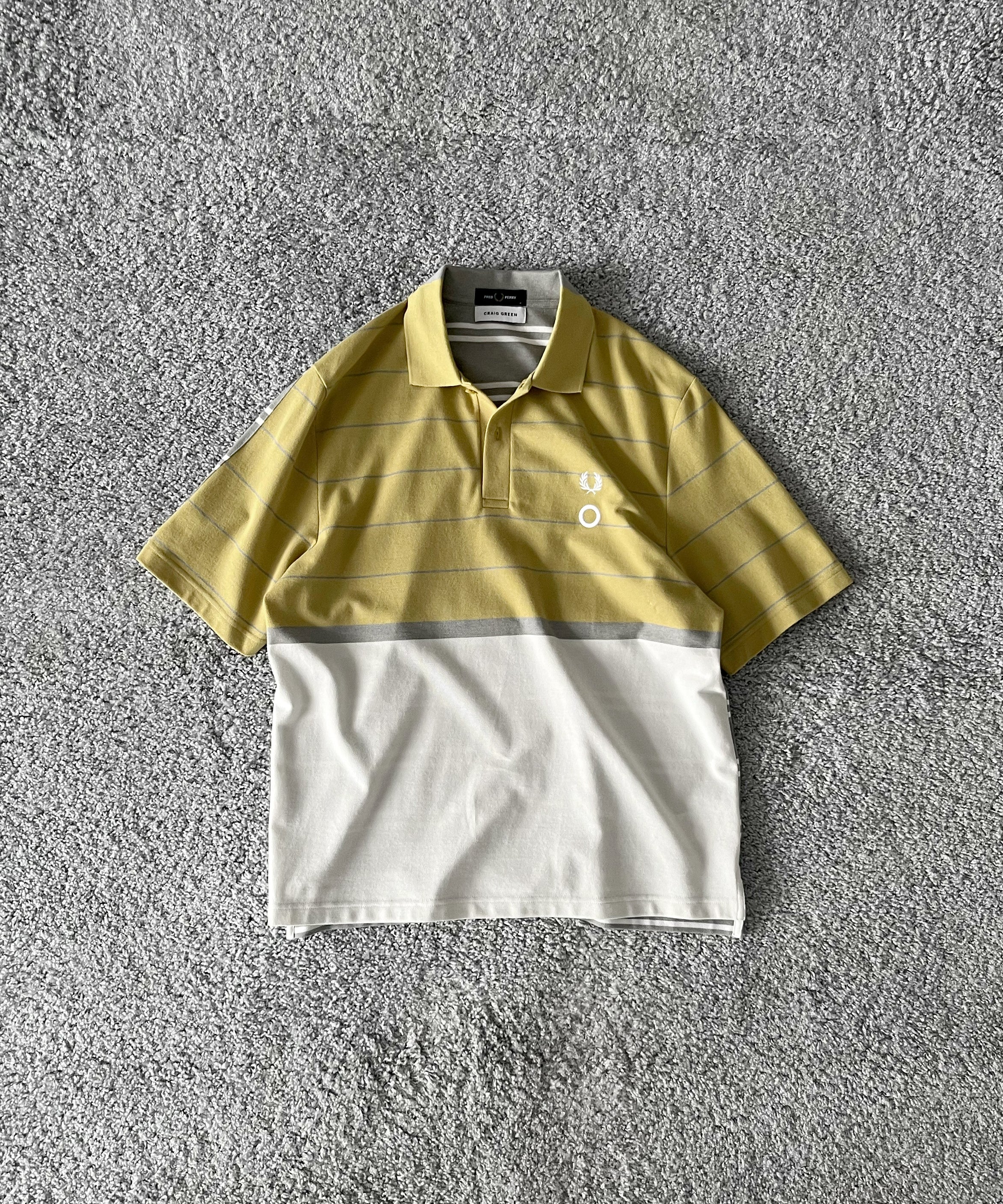 FRED PERRY Cg-half and half polo shirt “UNIFORM OFF-W”