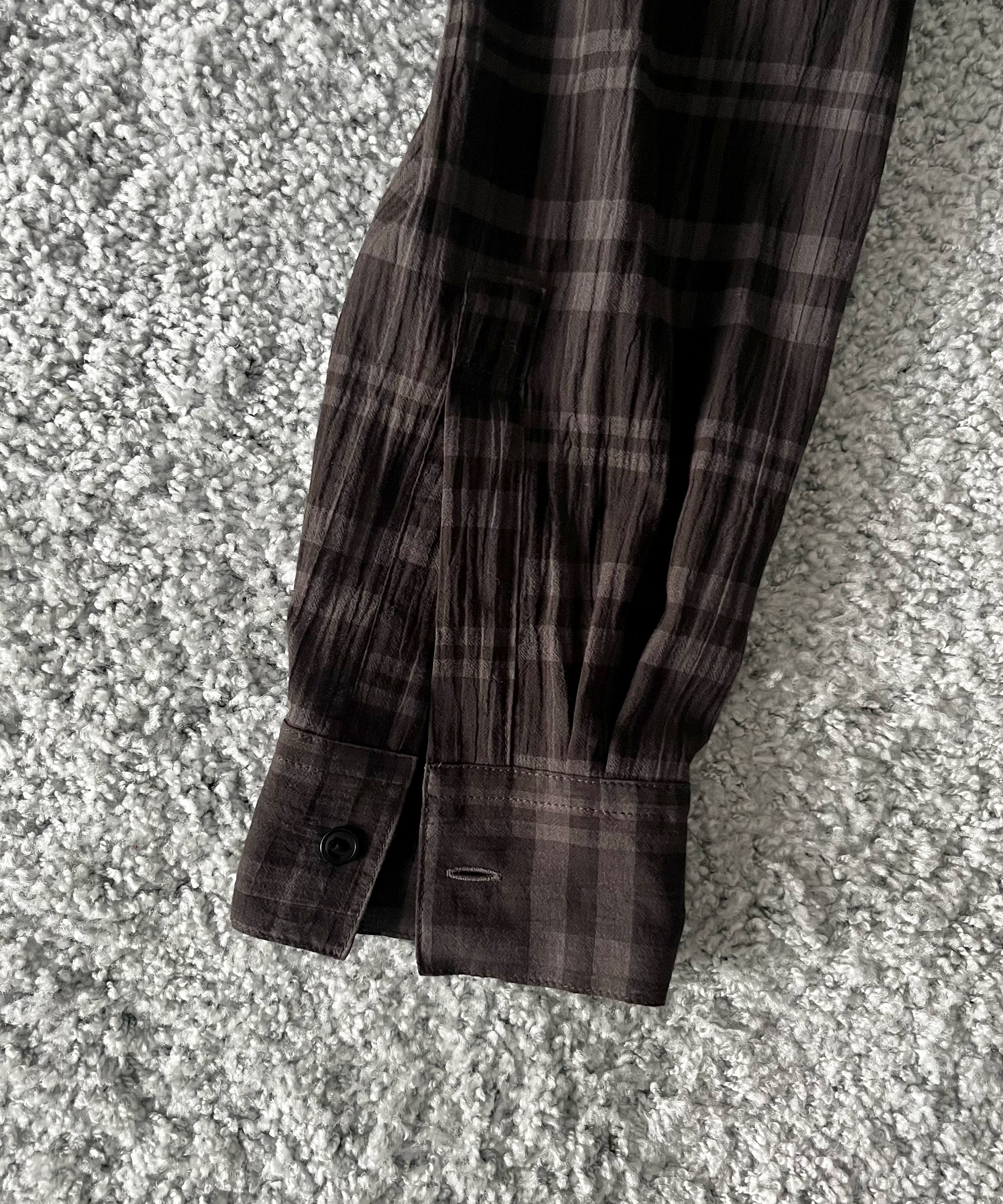 VOAAOV【ヴォアーブ】メンズ 長袖シャツ Shadow check l/s shirt