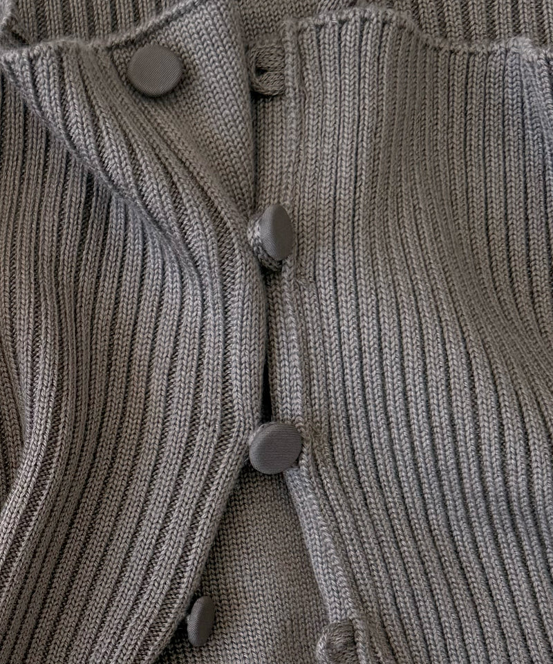 ULIKASANCTUS Buttoned knit scarf "SILVER"