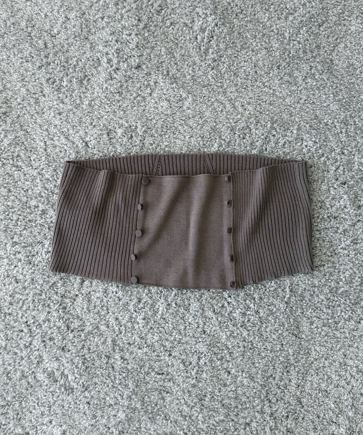 ULIKASANCTUS Buttoned knit scarf "SILVER"