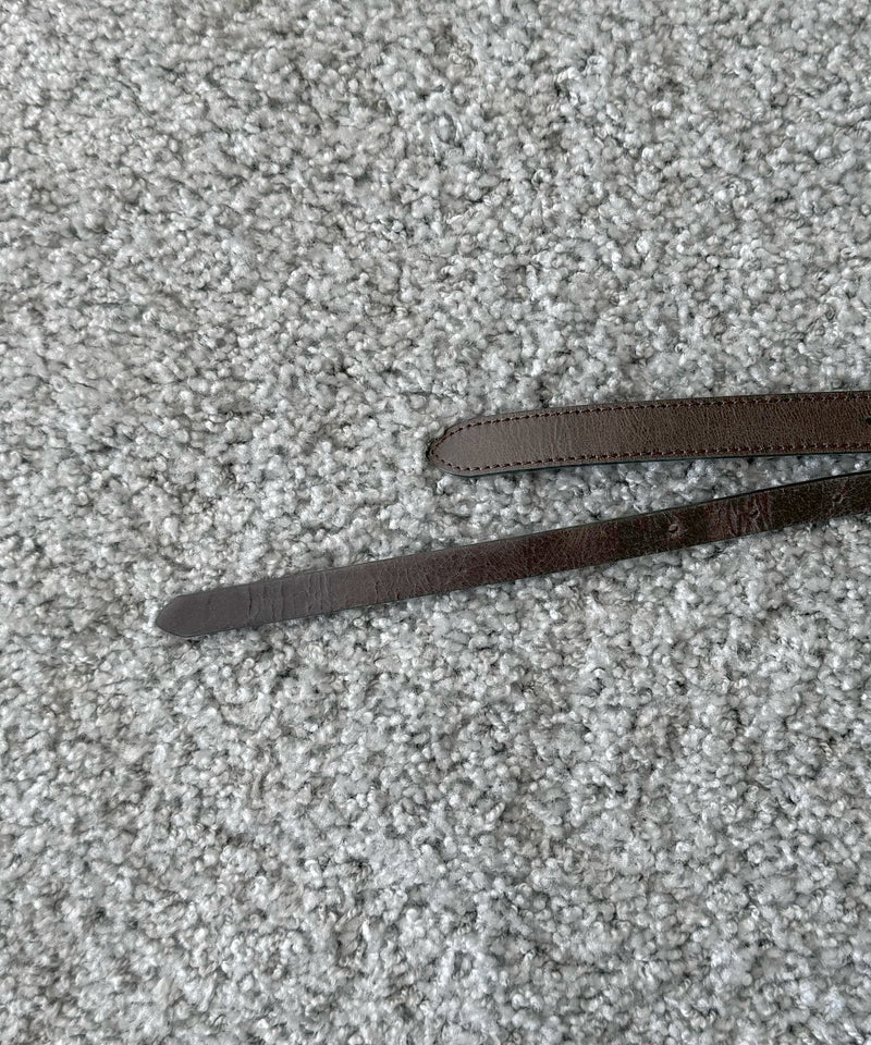 ULIKASANCTUS Double layered leather belt "BROWN"