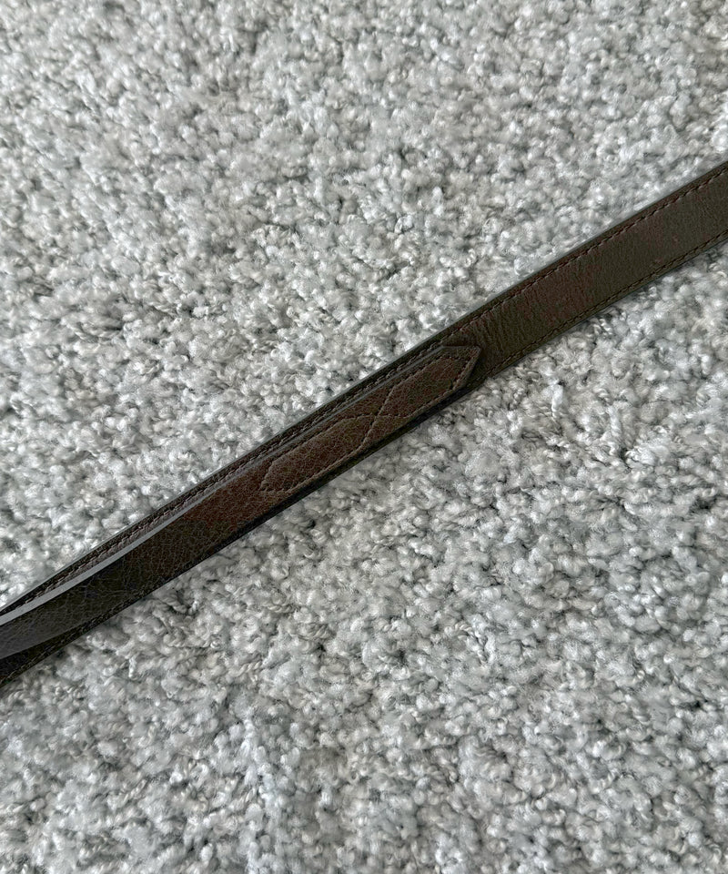 ULIKASANCTUS Double layered leather belt "BROWN"