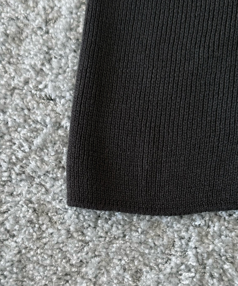 ULIKASANCTUS Nape knit cardigan "CHARCOAL"