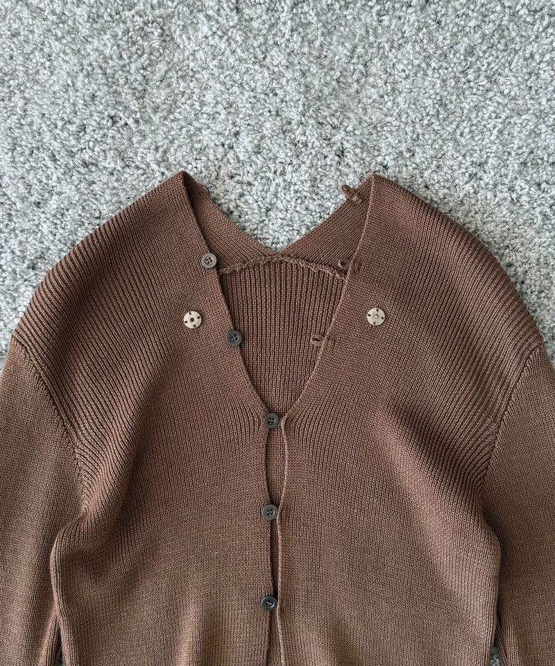 ULIKASANCTUS Nape knit cardigan "BEIGE"