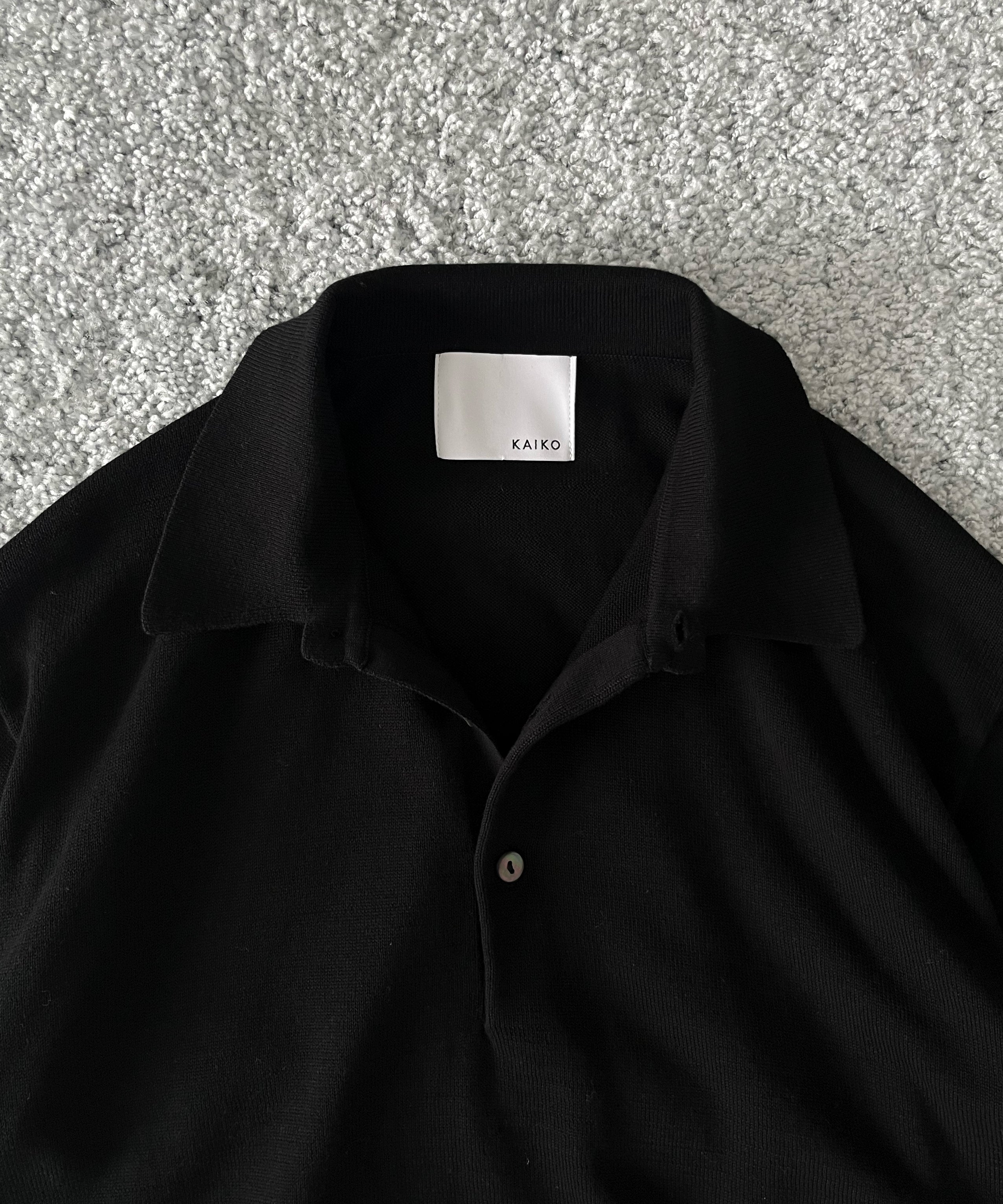 KAIKO Supima polo "BLACK"