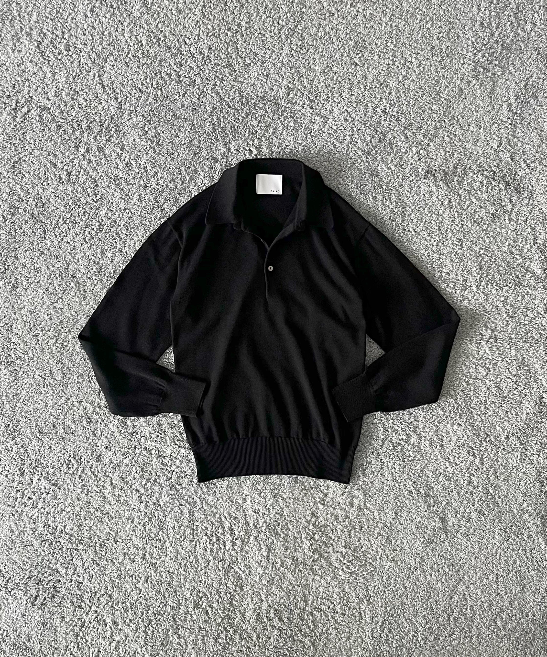 KAIKO Supima polo "BLACK"