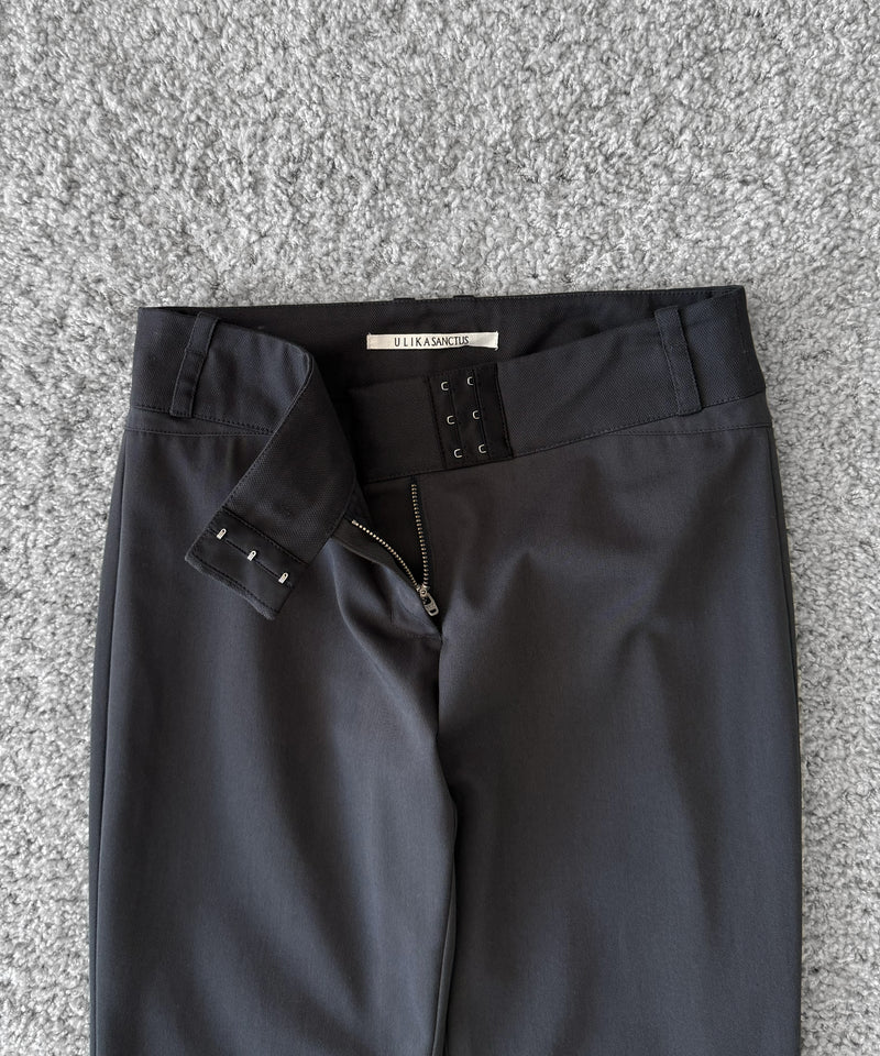ULIKASANCTUS Brace straight pants "MIDNIGHT"