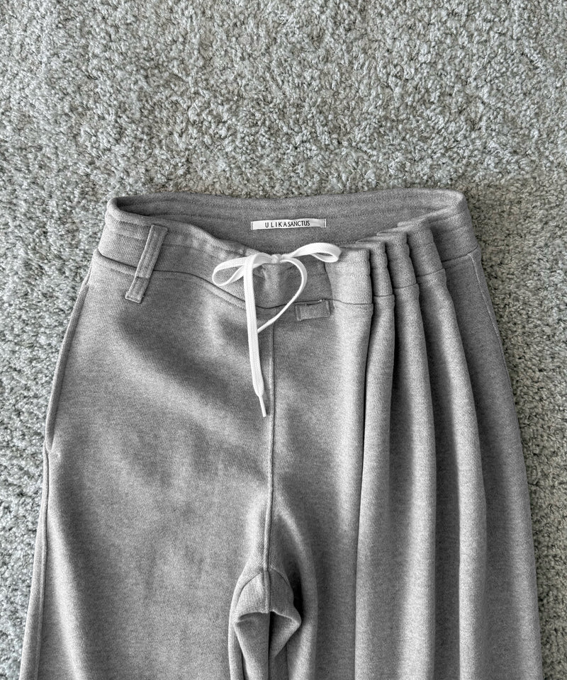 ULIKASANCTUS Curtain jersey pants "MELANGE GREY"