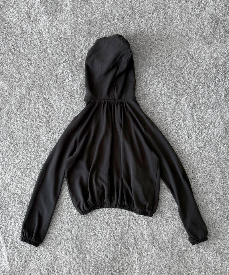 ULIKASANCTUS Placket hooded jacket "BLACK"