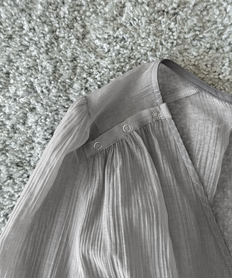 ULIKASANCTUS Curtain buttoned dress "LIGHT GREY"