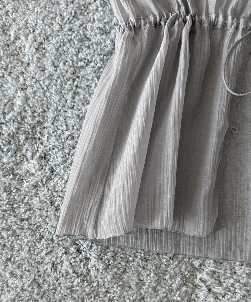 ULIKASANCTUS Curtain buttoned dress "LIGHT GREY"