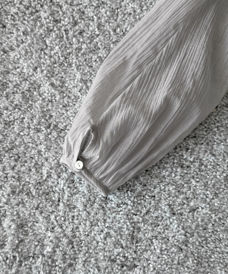 ULIKASANCTUS Curtain buttoned dress "LIGHT GREY"