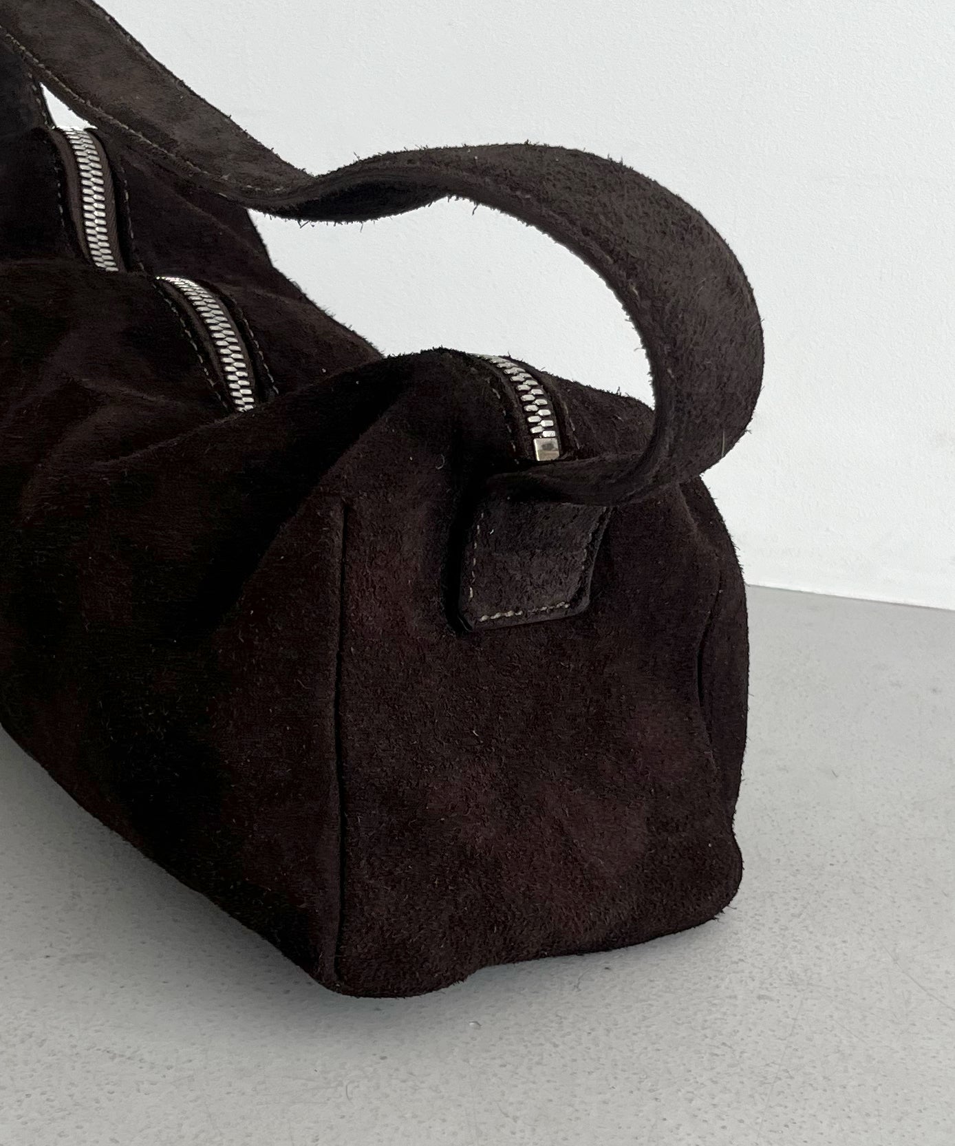 GUIDI Small handle bag "BROWN"