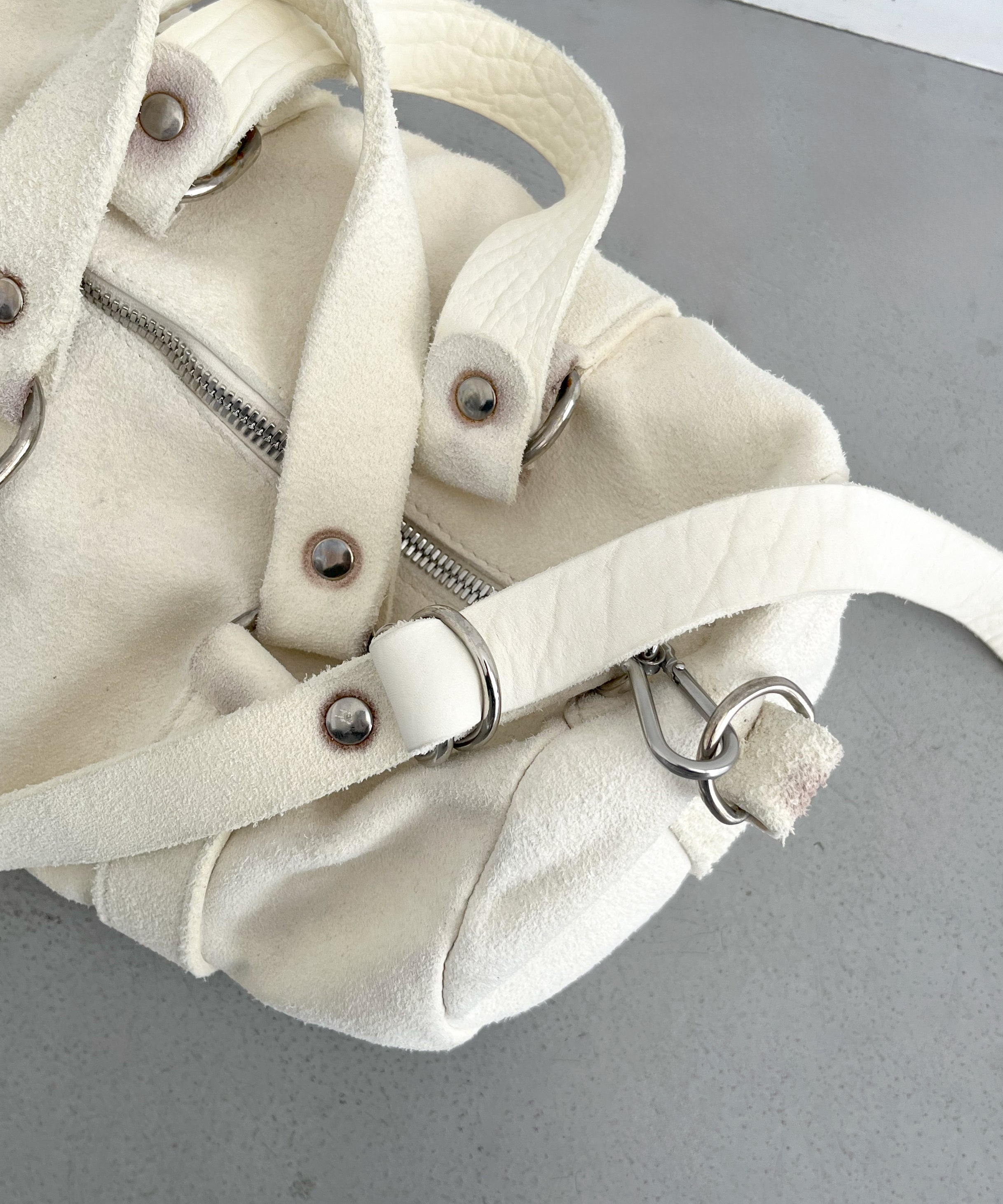 GUIDI Cross body "WHITE"