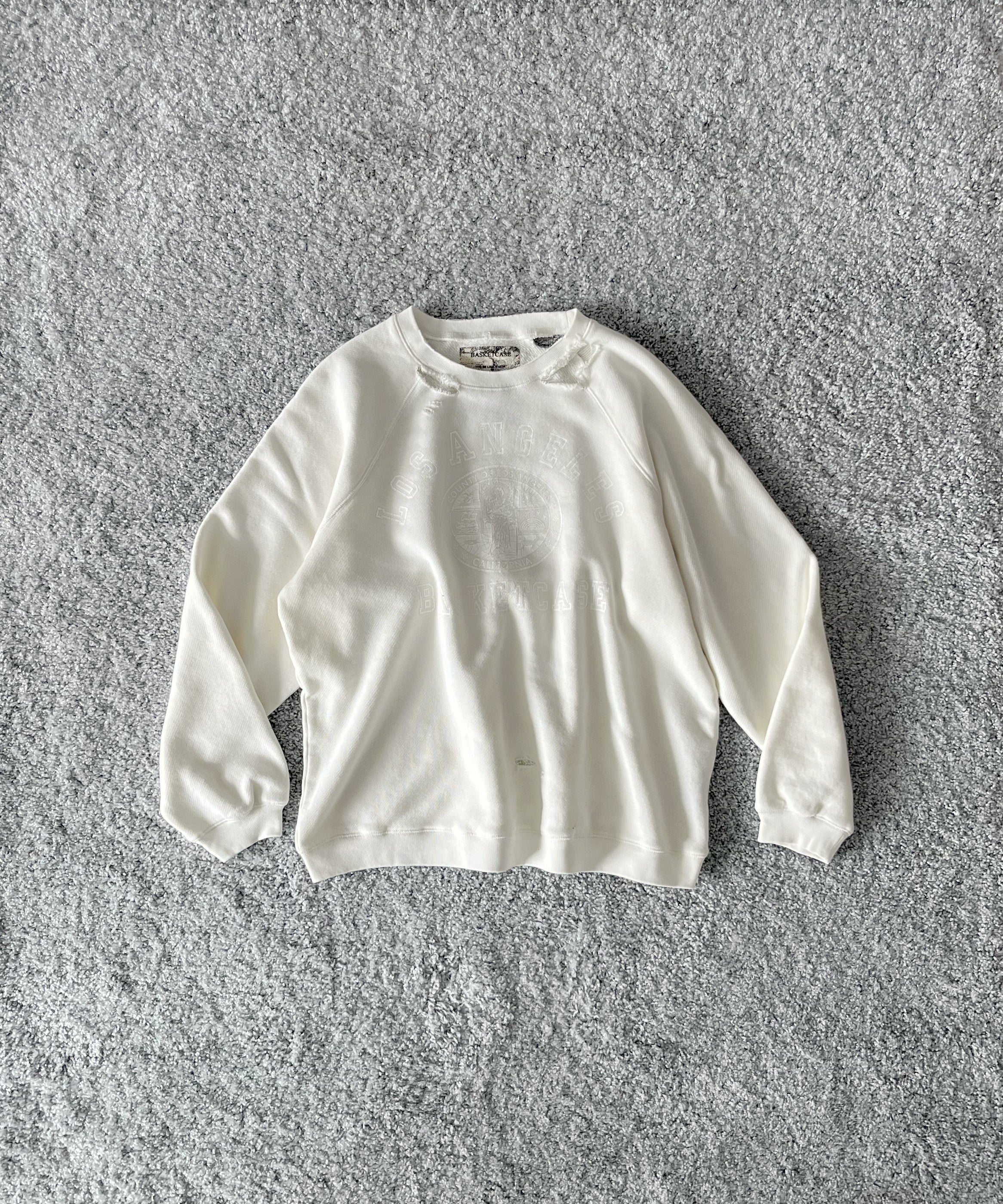 Basketcase Los angeles, crewneck "WHITE"