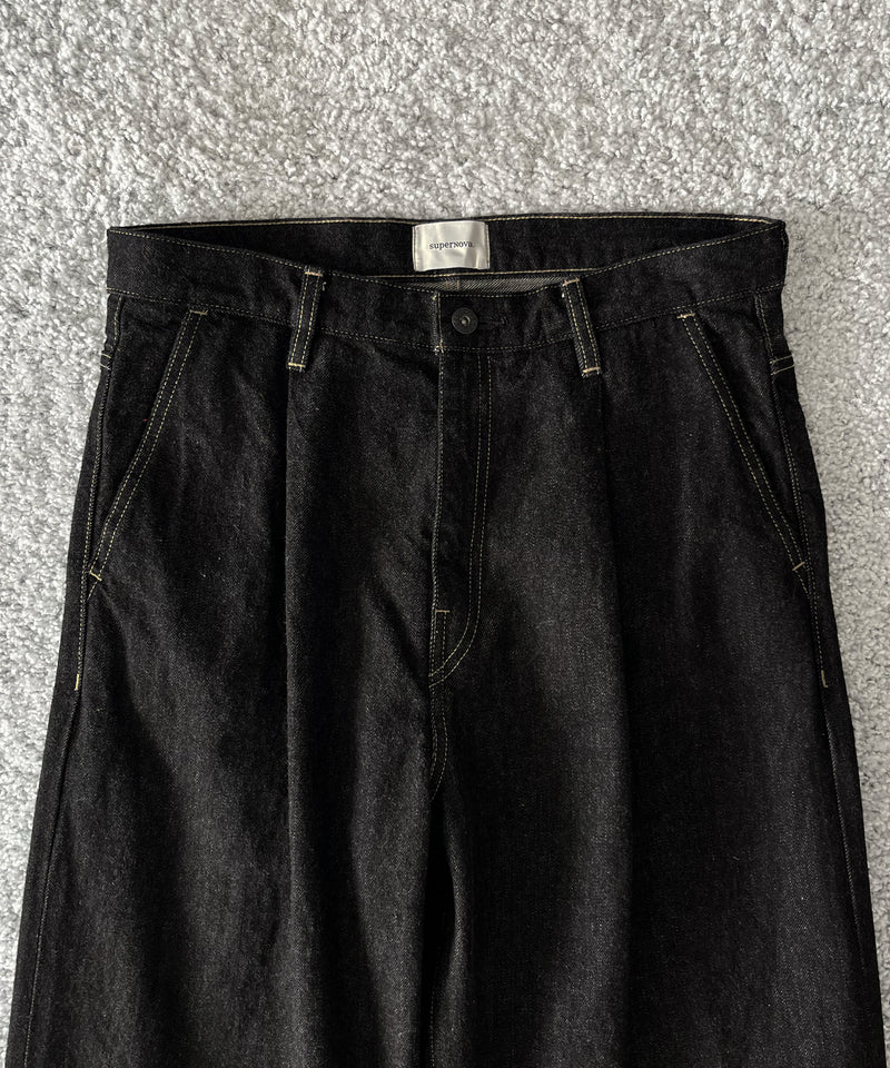 superNova. Wide selvedge jeans - one wash "BLACK"