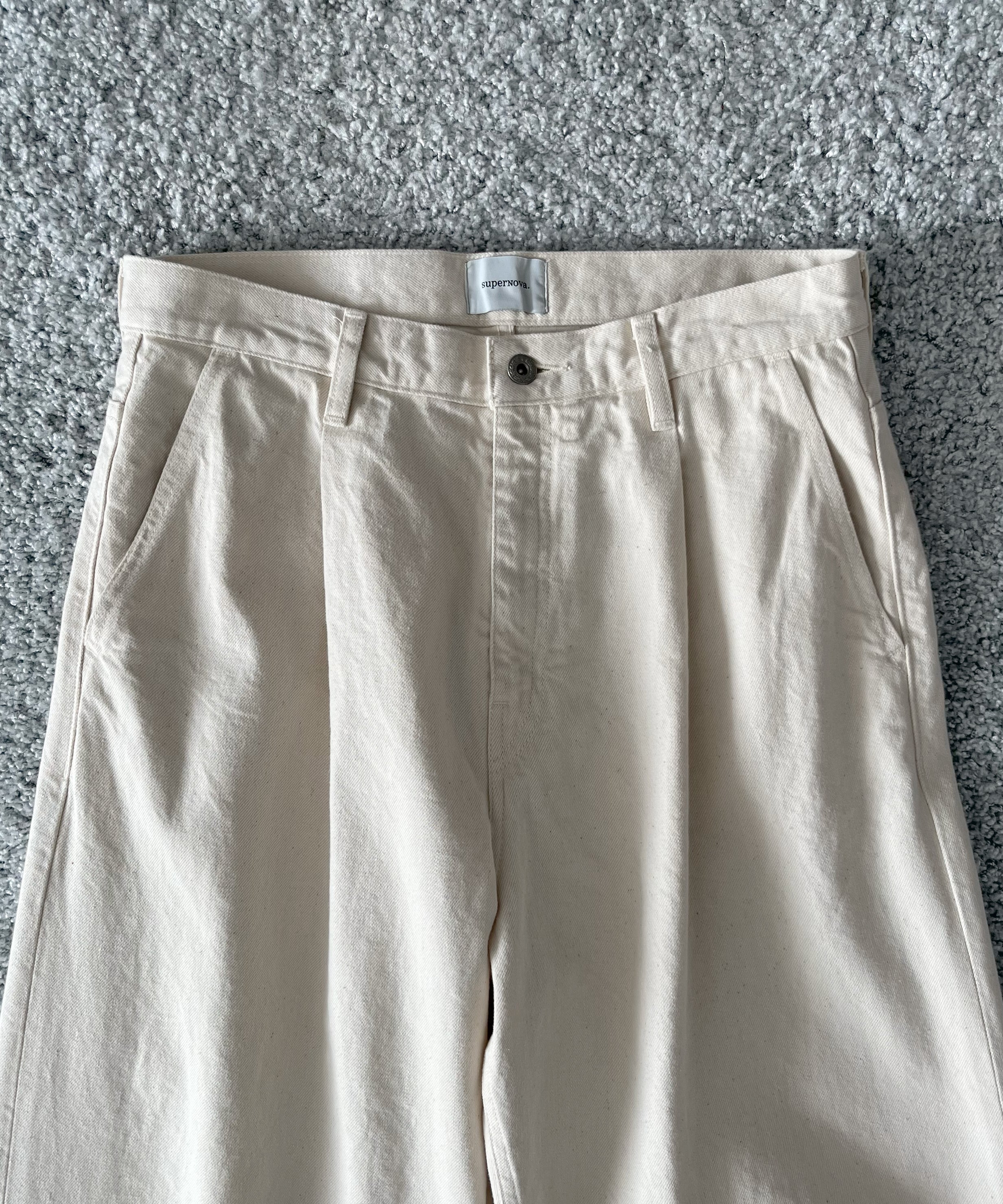 superNova. Wide selvedge jeans - one wash "NATURAL"