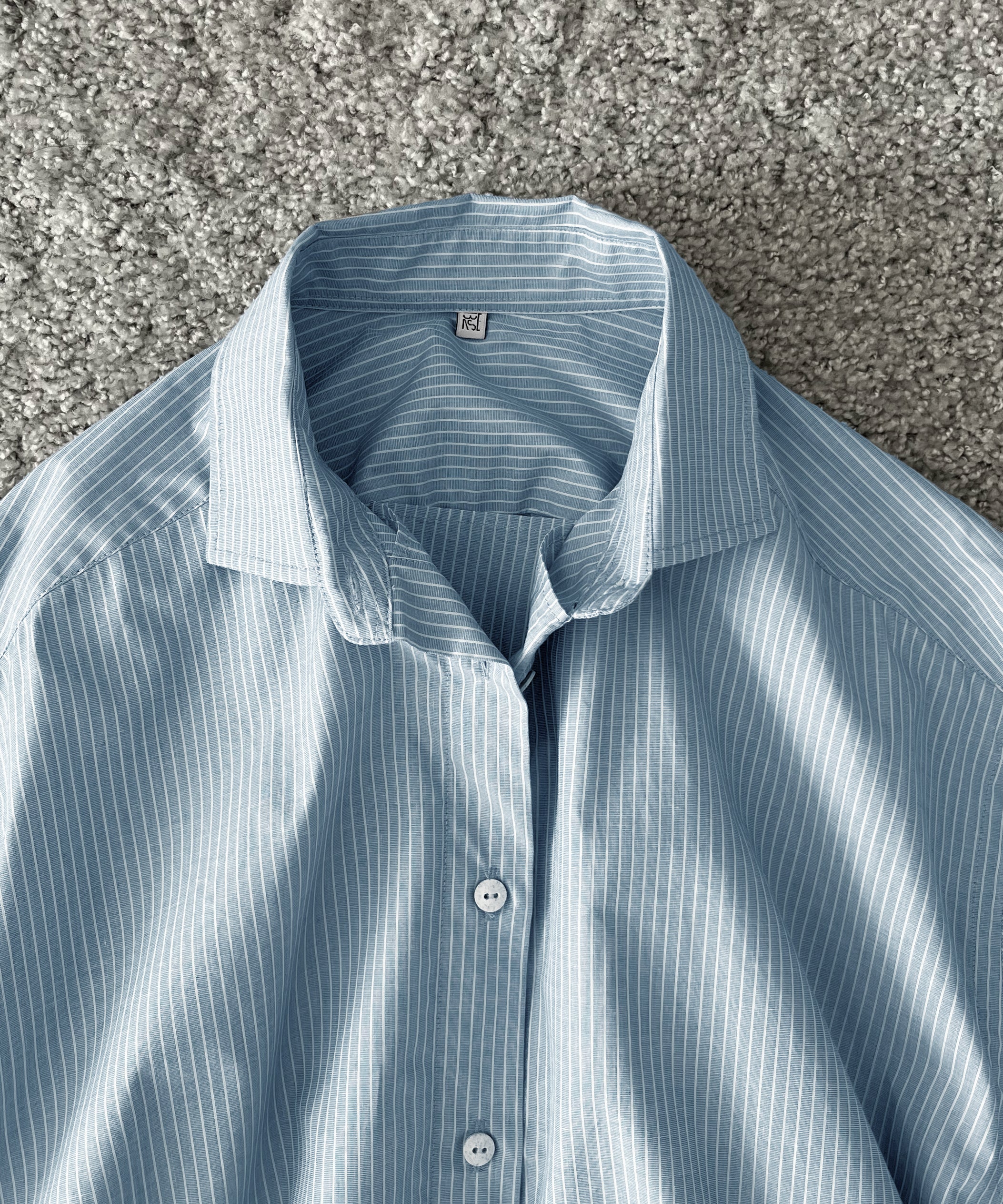 BASERANGE ベースレンジ 新品 ストライプ ポプリン シャツ Baserange【ベースレンジ】claude shirt 