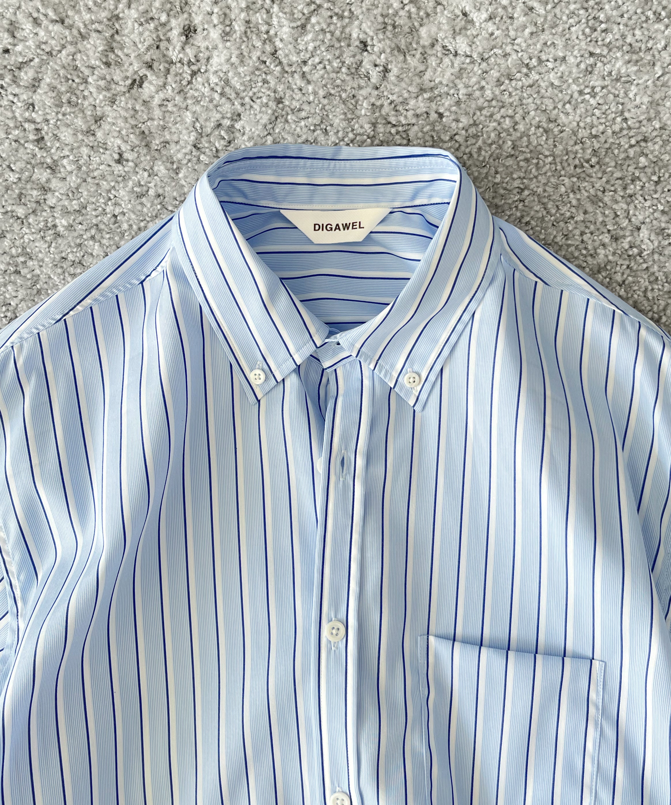 DIGAWEL Buttondown s/s shirt "BLUE"