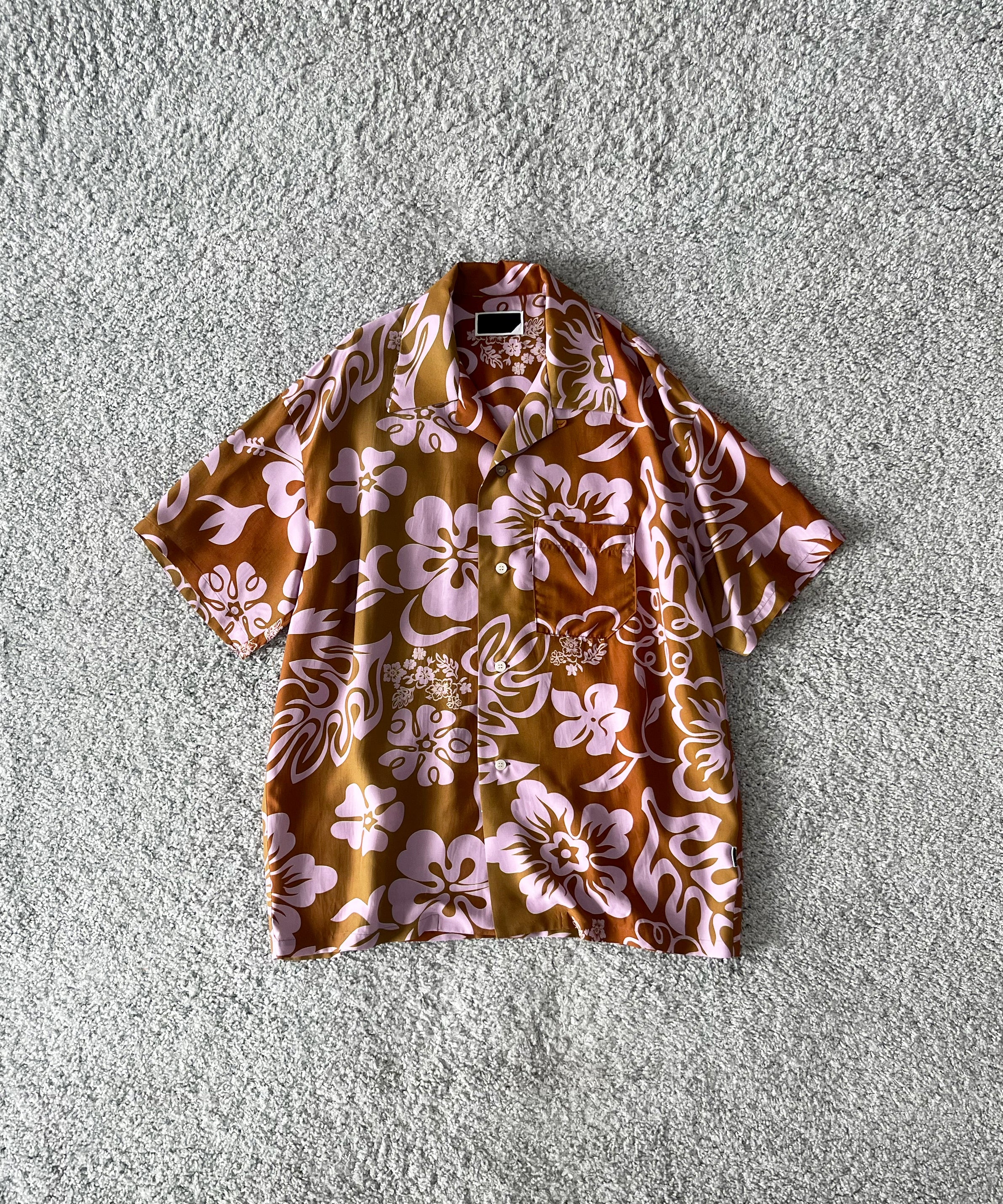 PHINGERIN Summer shirt flower "A:TOAST ORANGE"