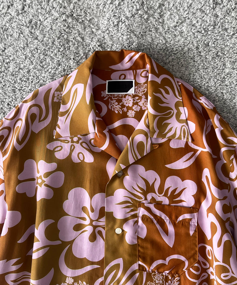 PHINGERIN Summer shirt flower "A:TOAST ORANGE"