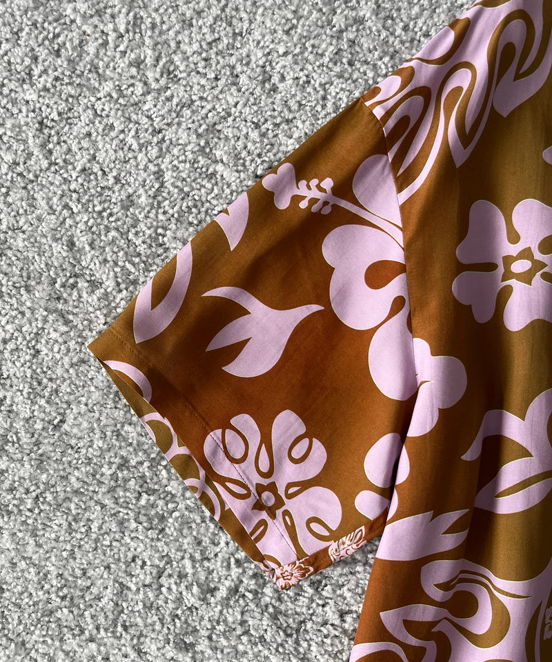 PHINGERIN Summer shirt flower "A:TOAST ORANGE"