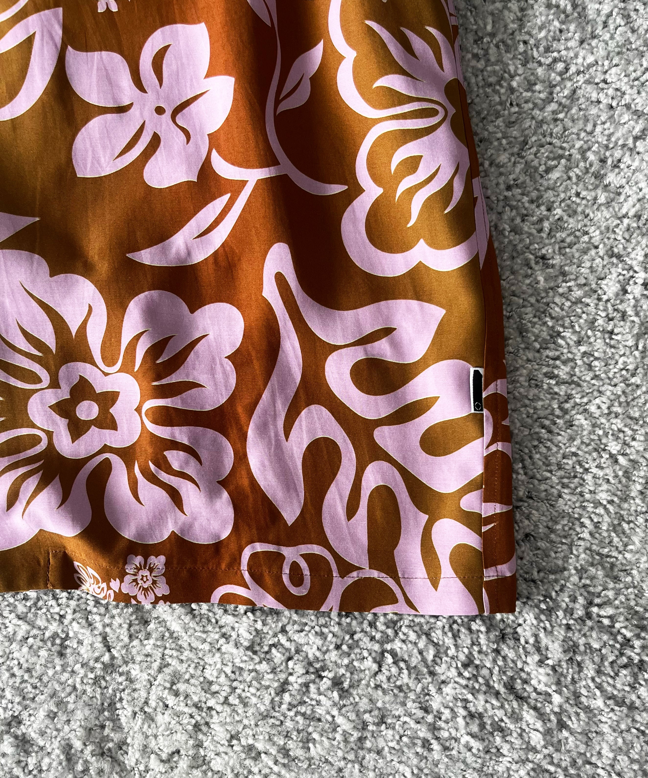PHINGERIN Summer shirt flower "A:TOAST ORANGE"