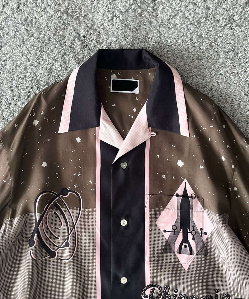 PHINGERIN Summer shirt space "A:DARK BROWN"