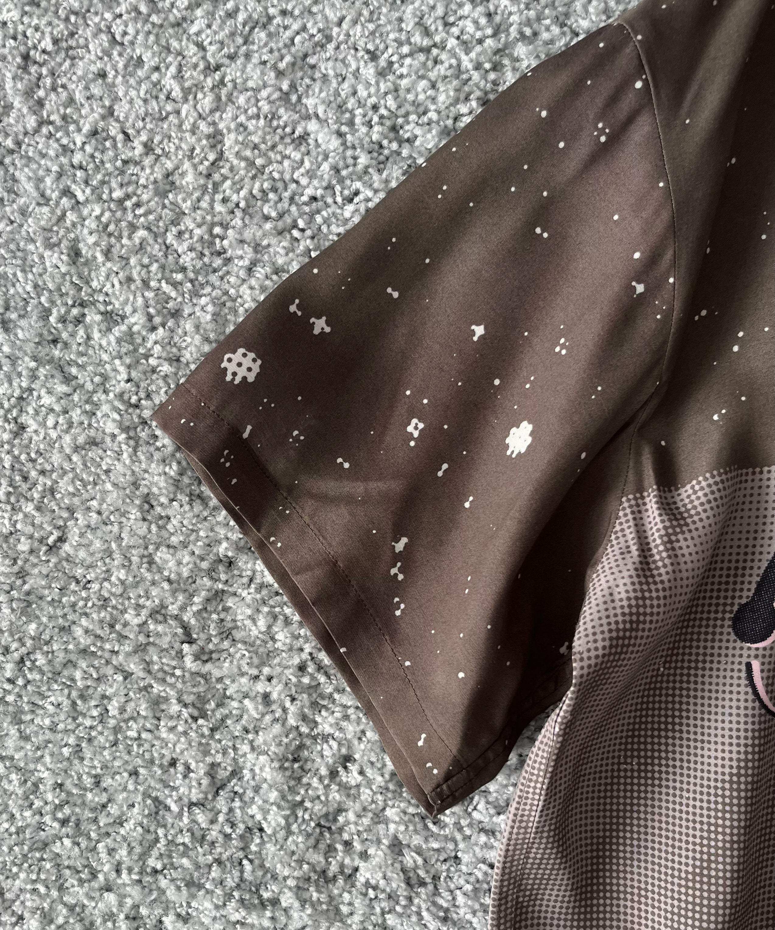 PHINGERIN Summer shirt space "A:DARK BROWN"