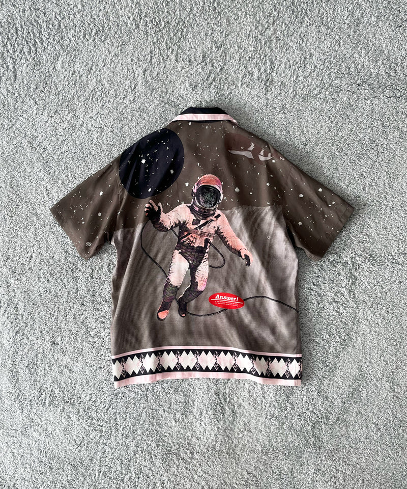 PHINGERIN Summer shirt space "A:DARK BROWN"